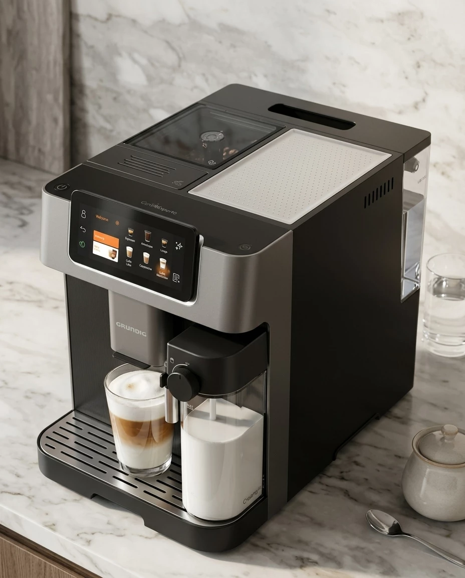 Grundig Kaffeevollautomat KVA 8230, Kaffeevollautomat mit App, 50+ Getränken & 19 Bar