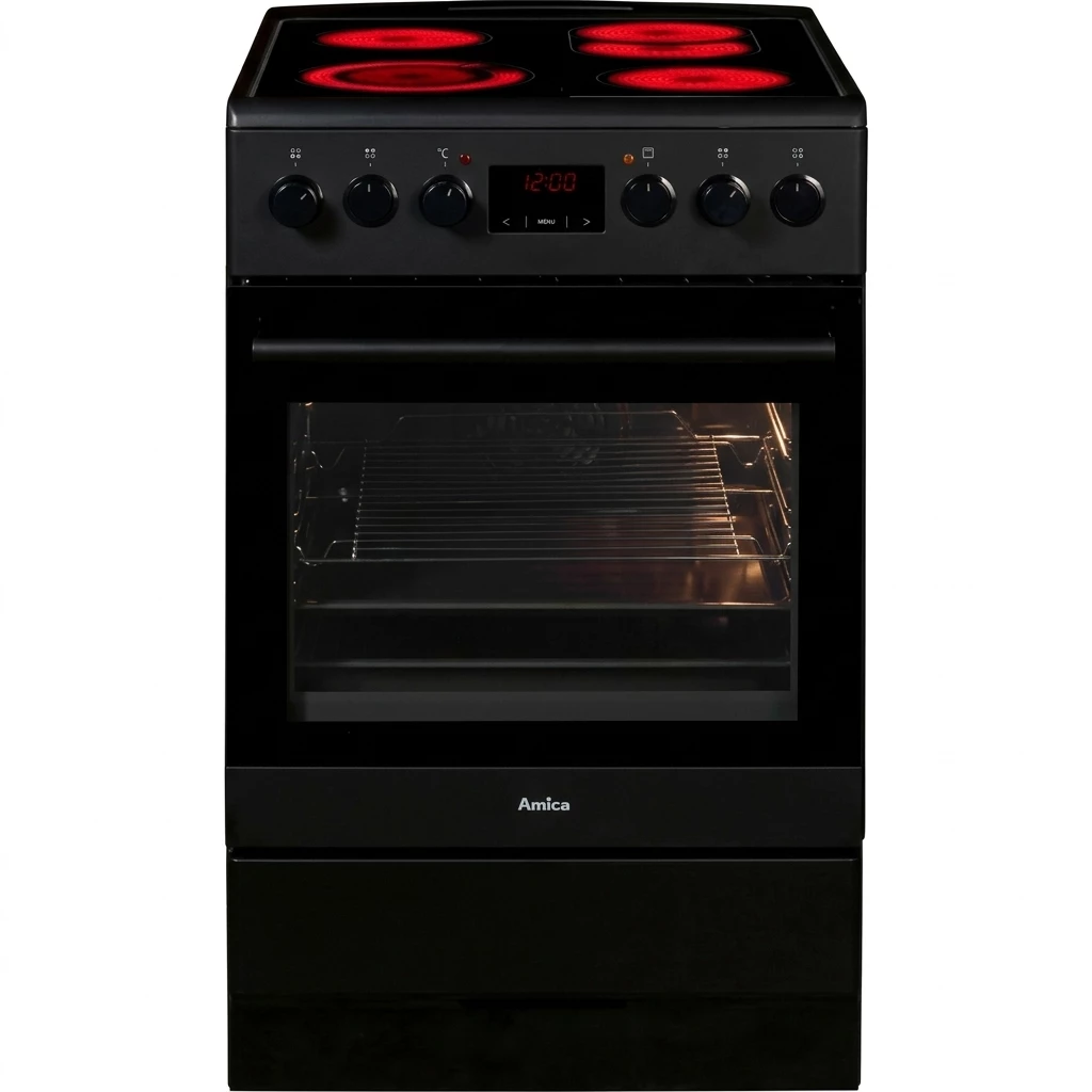 Amica Elektro-Standherd SHC 11503 SM, mit 2-fach-Teleskopauszug, Steam Clean
