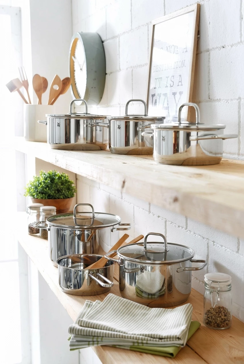 WMF Topf-Set Inspiration Induktion, Kochtopf Set mit Glasdeckel