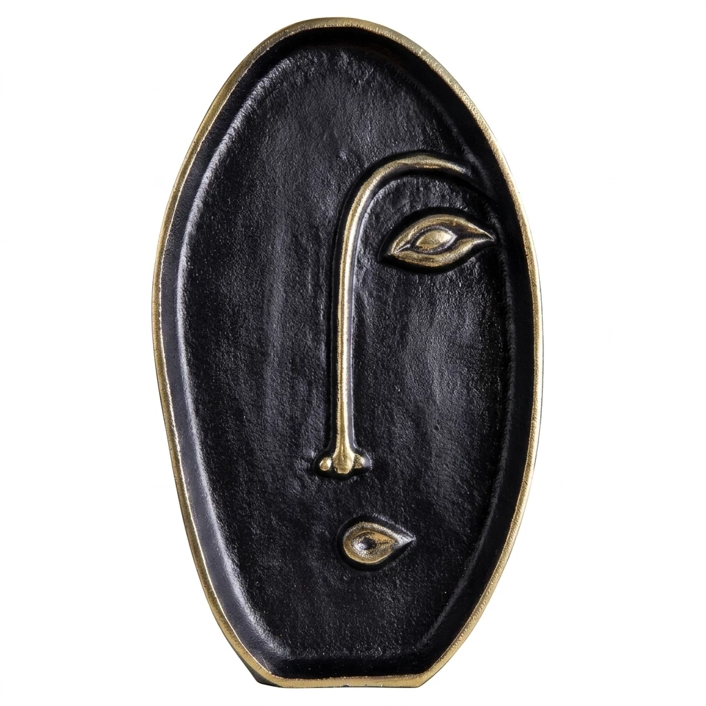 GILDE Skulptur Face (1 St), Vase aus Aluminium, Dekoobjekt