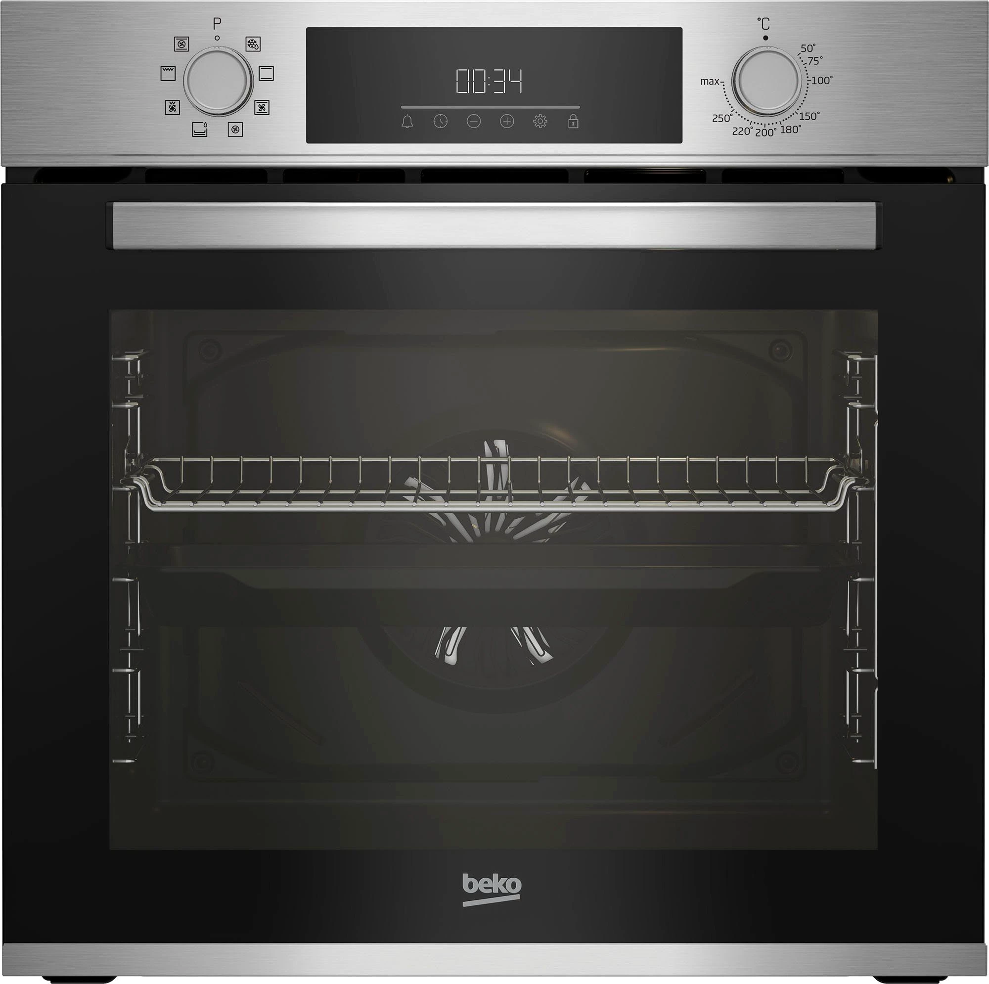 BEKO Backofen-Set BBSM12340X, mit Teleskopauszug nachrüstbar, Hydrolyse