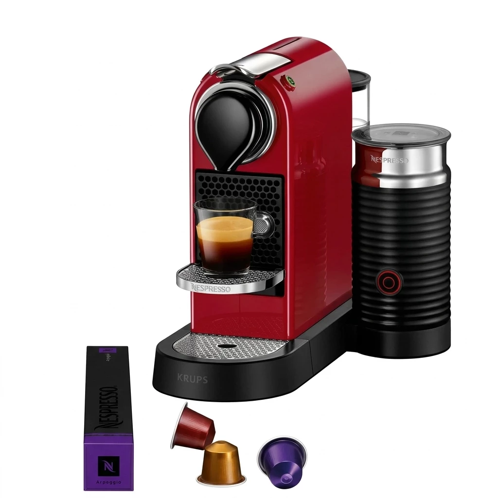 NESPRESSO Kapselmaschine XN7615 CitiZ & Milk von Krups, inkl. Aeroccino Milchaufschäumer