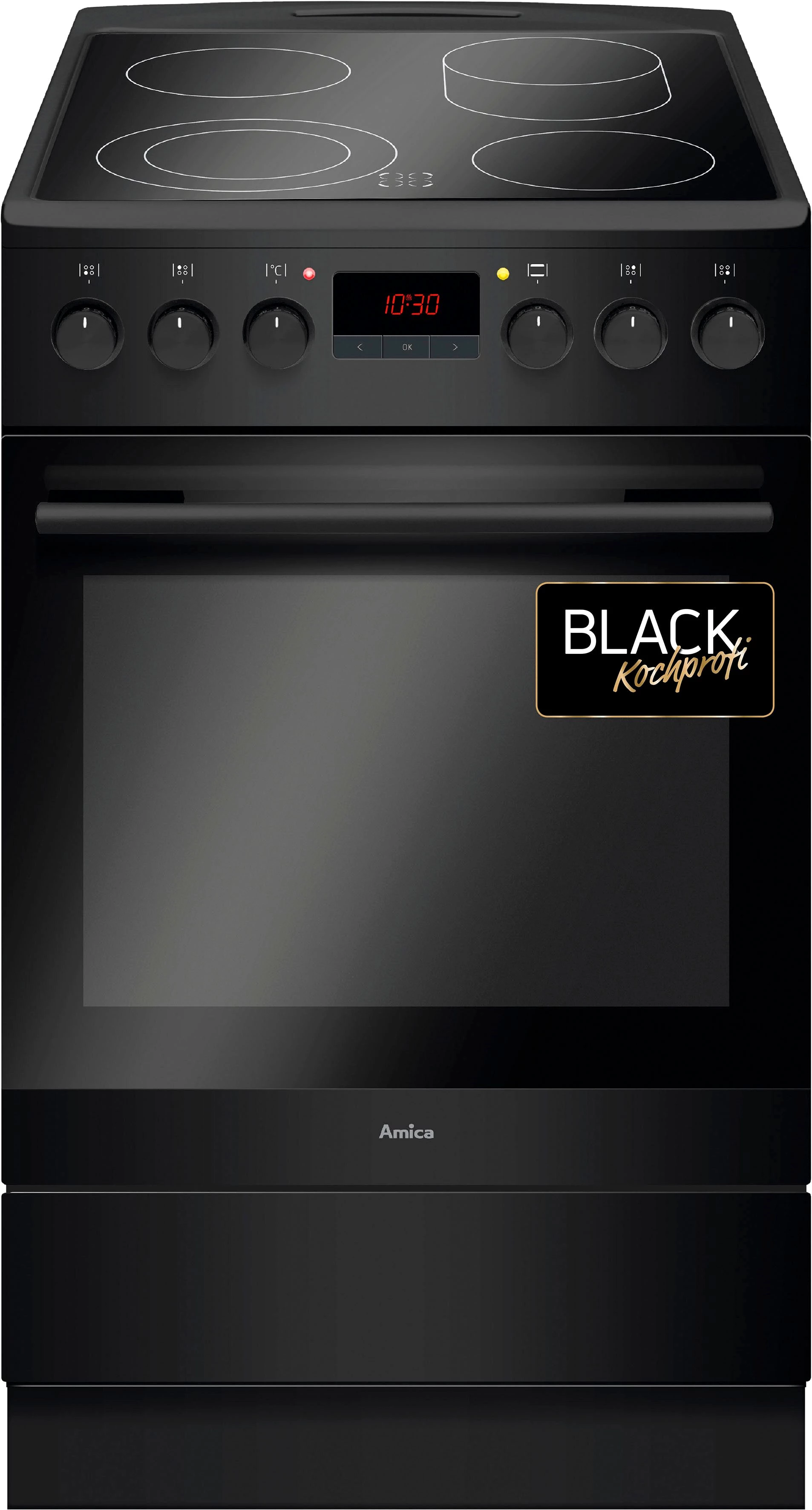 Amica Elektro-Standherd SHC 11503 SM, mit 2-fach-Teleskopauszug, Steam Clean
