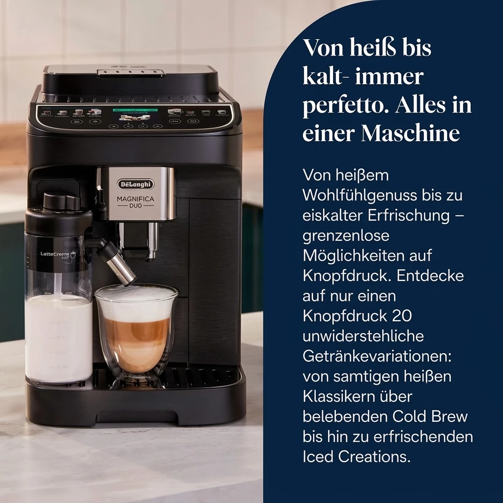 De'Longhi Kaffeevollautomat MAGNIFICA DUO ECAM330.80.BXB - 20 Rezepte