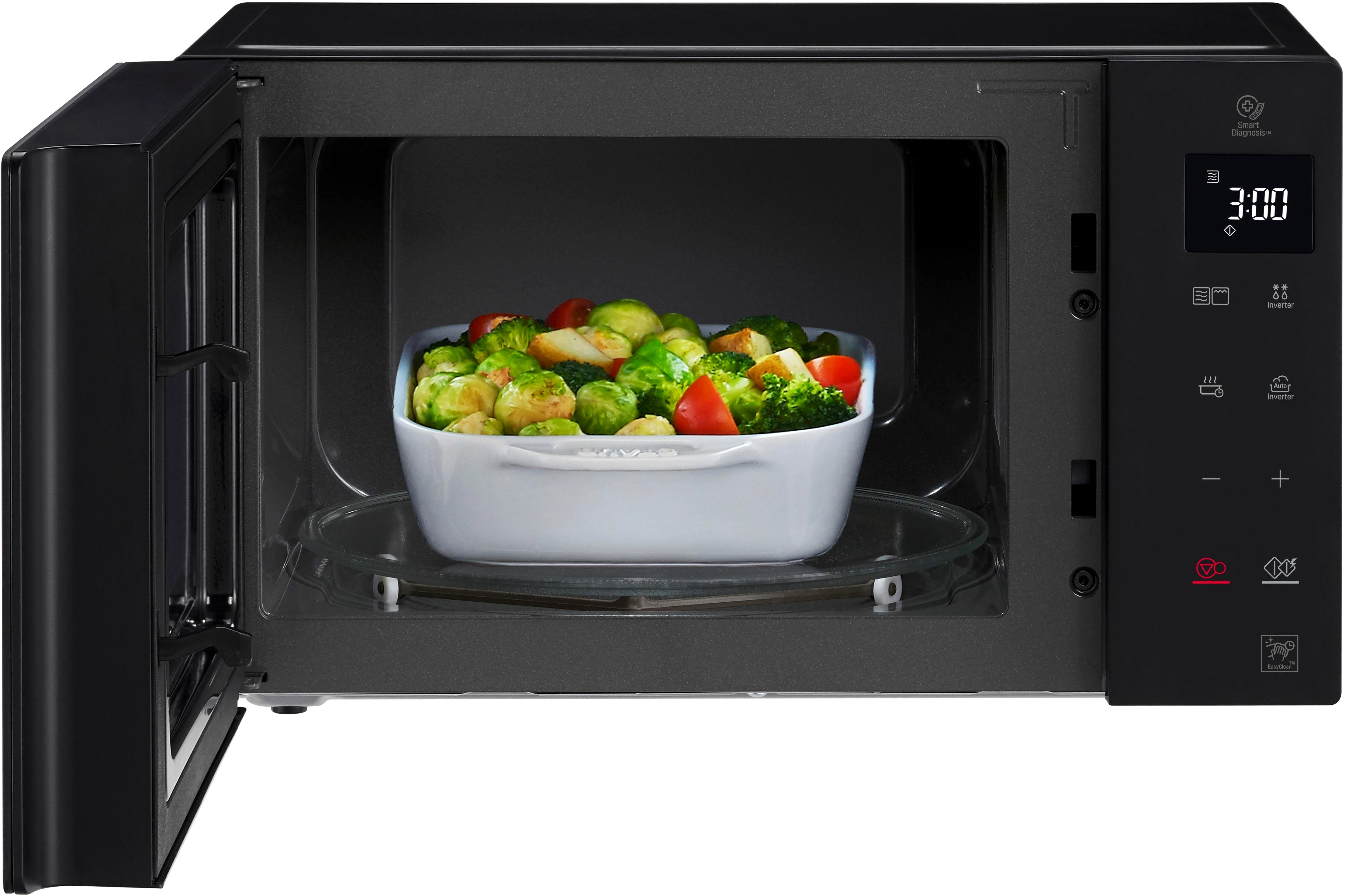LG Mikrowelle MH 6535 GIS,  mit Quarzgrill, Smart Inverter Technologie & EasyClean, Grill, 25 l