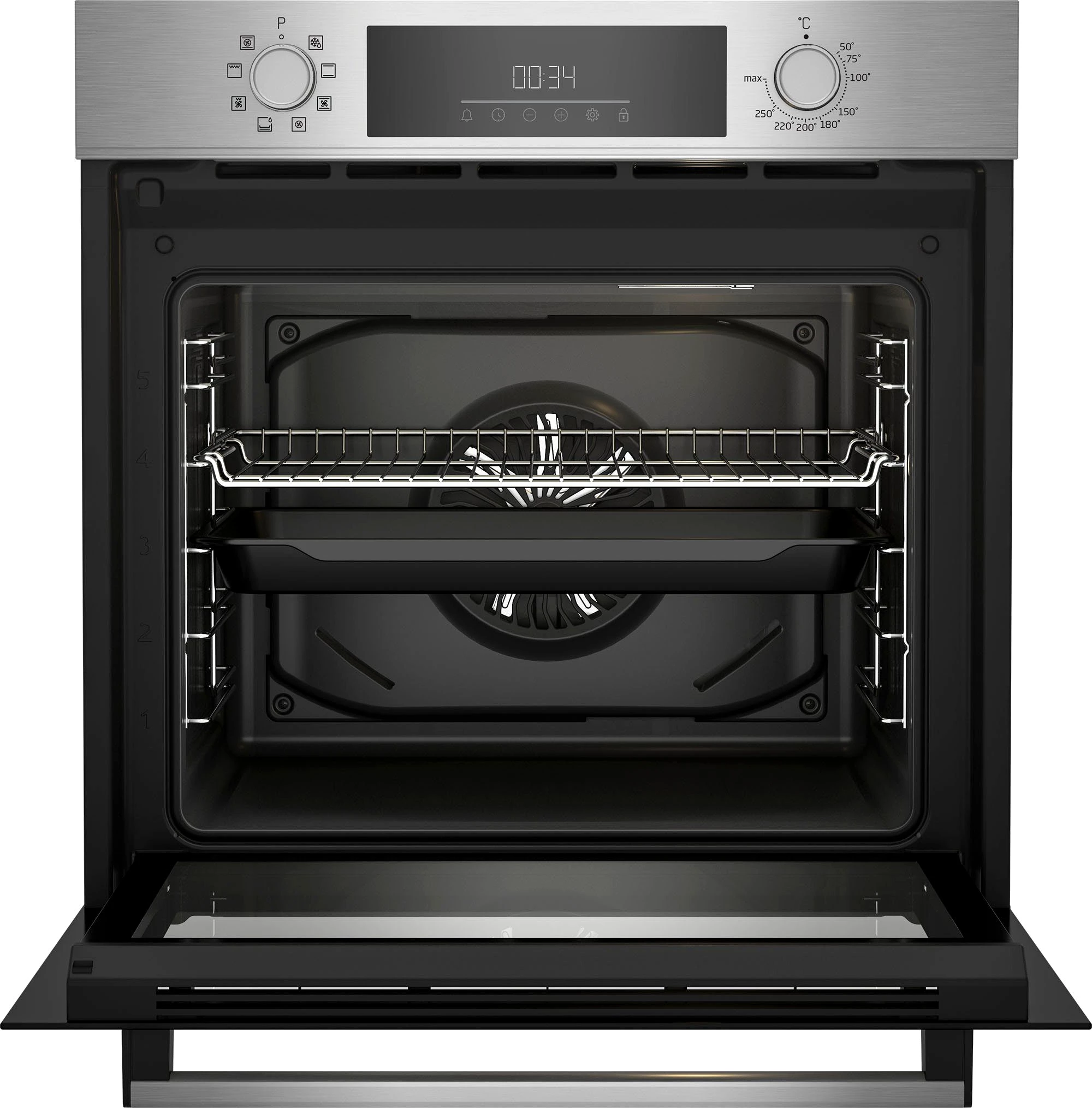 BEKO Backofen-Set BBSM12340X, mit Teleskopauszug nachrüstbar, Hydrolyse