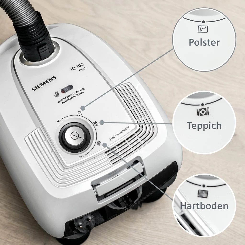 SIEMENS Bodenstaubsauger iQ300 plus VSP3T212, Made in Germany, Hygiene-Filter, kompakt, 900 W
