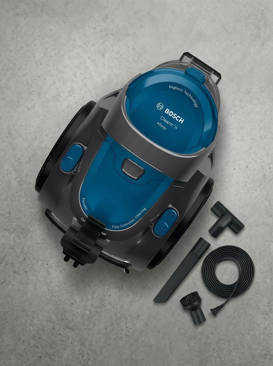 BOSCH Bodenstaubsauger Serie 2 BGC05A220A, Hygiene-Filter, kompakt, platzsparend, leicht, 700 W