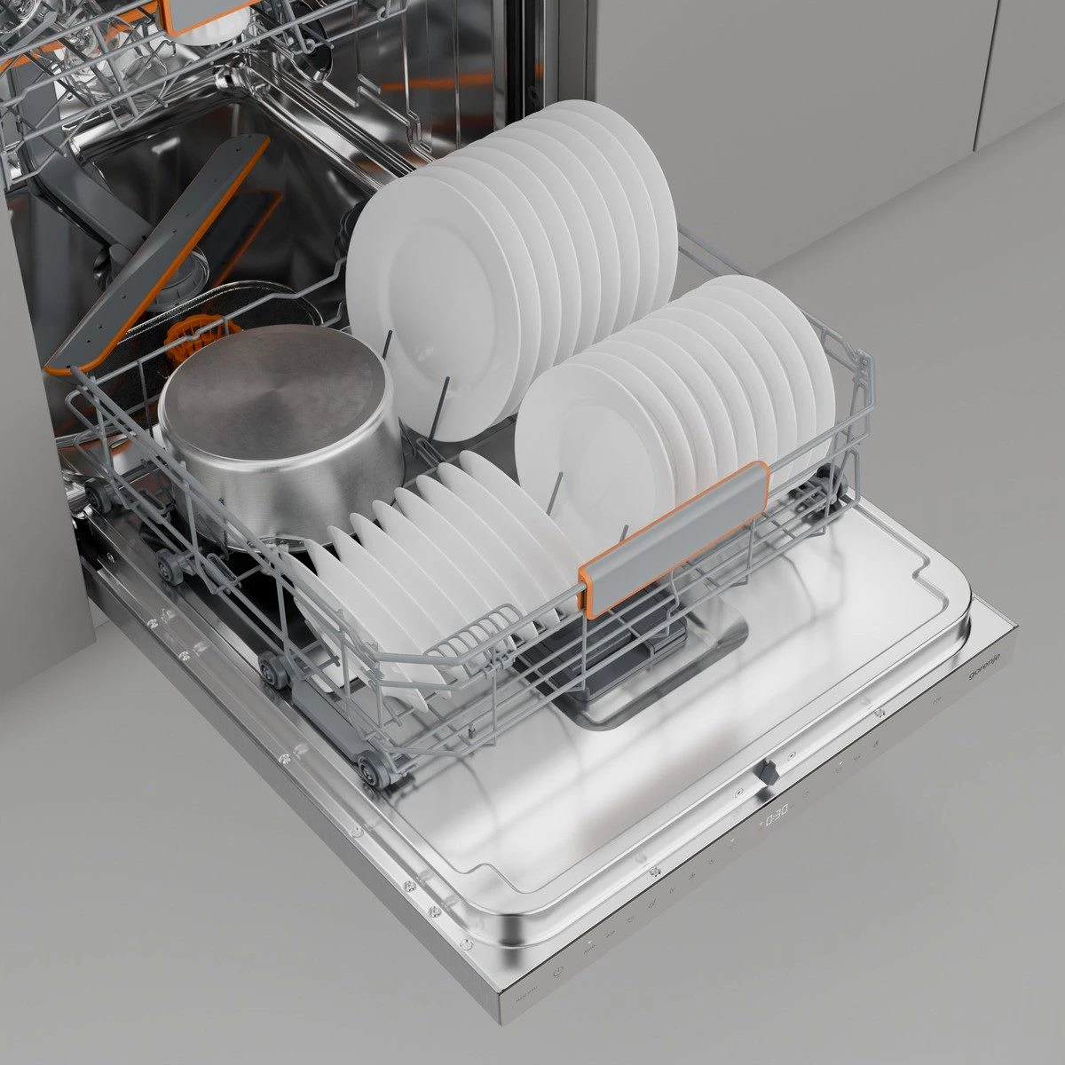 GORENJE Unterbaugeschirrspüler GU673A65X, 9,5 l, 16 Maßgedecke, TotalDry - auto. Türöffnung