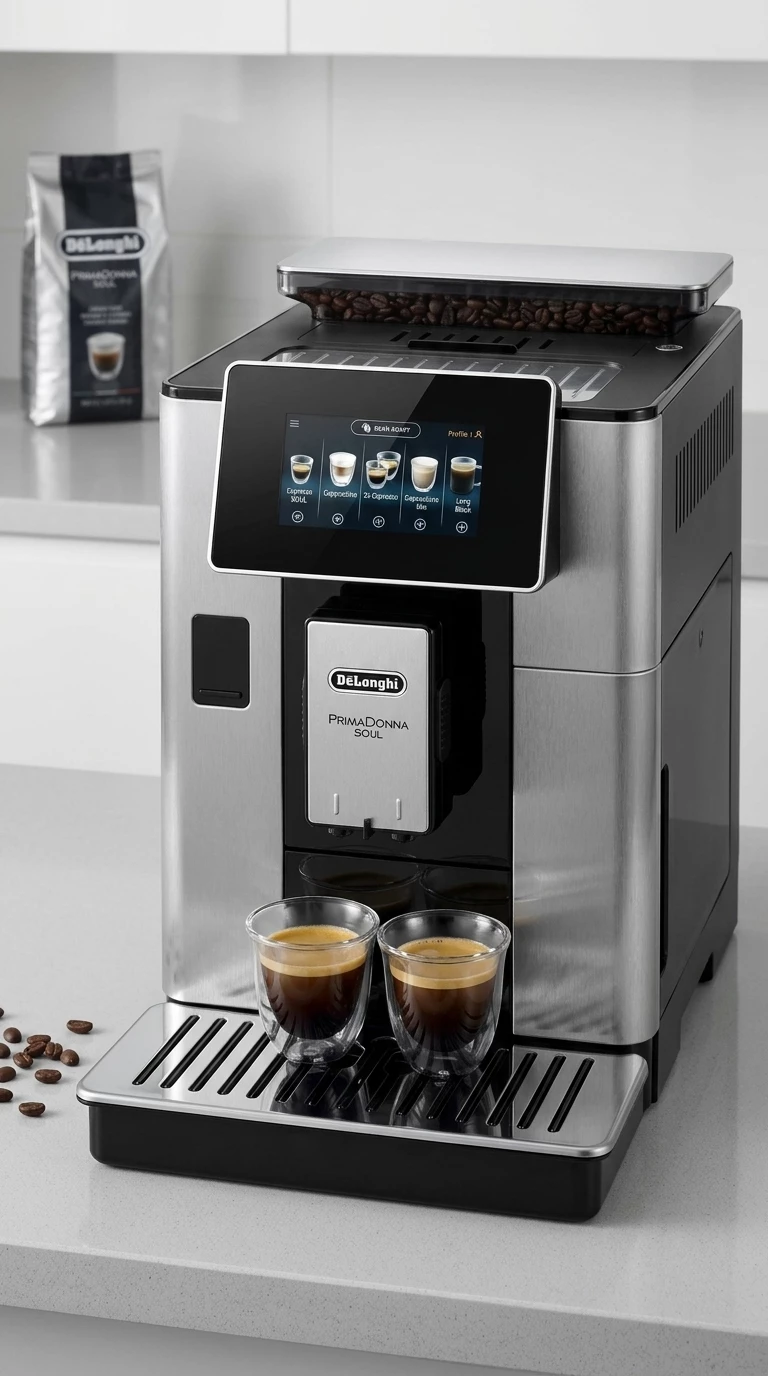 De'Longhi Kaffeevollautomat PrimaDonna Soul ECAM610.75.MB - Mit Kaffeekannen-Funktion