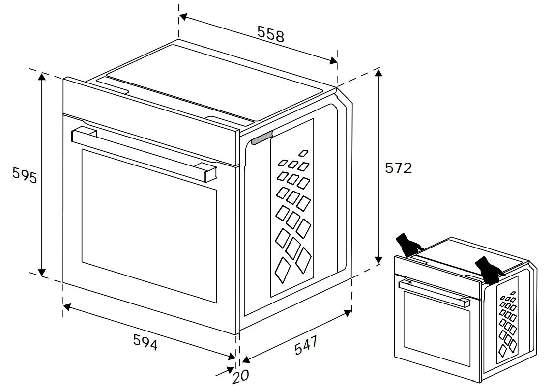 BEKO Backofen-Set BBSM12320X, mit Teleskopauszug nachrüstbar, Hydrolyse