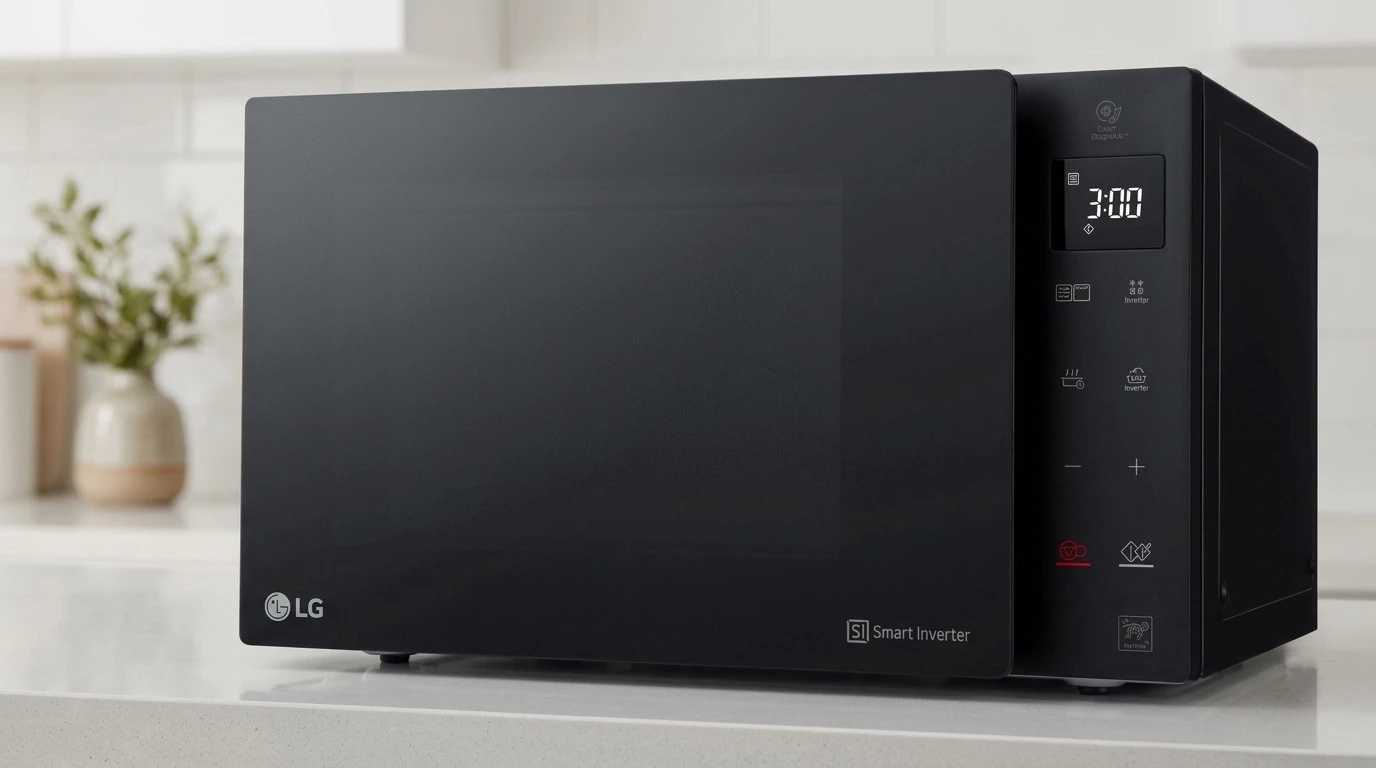 LG Mikrowelle MH 6535 GIS,  mit Quarzgrill, Smart Inverter Technologie & EasyClean, Grill, 25 l