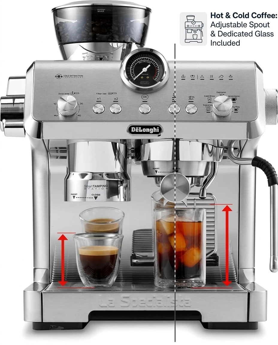 De'Longhi Espressomaschine La Specialista Opera EC9555.M - 5 Rezepte, 19 Bar & Smart Tamping