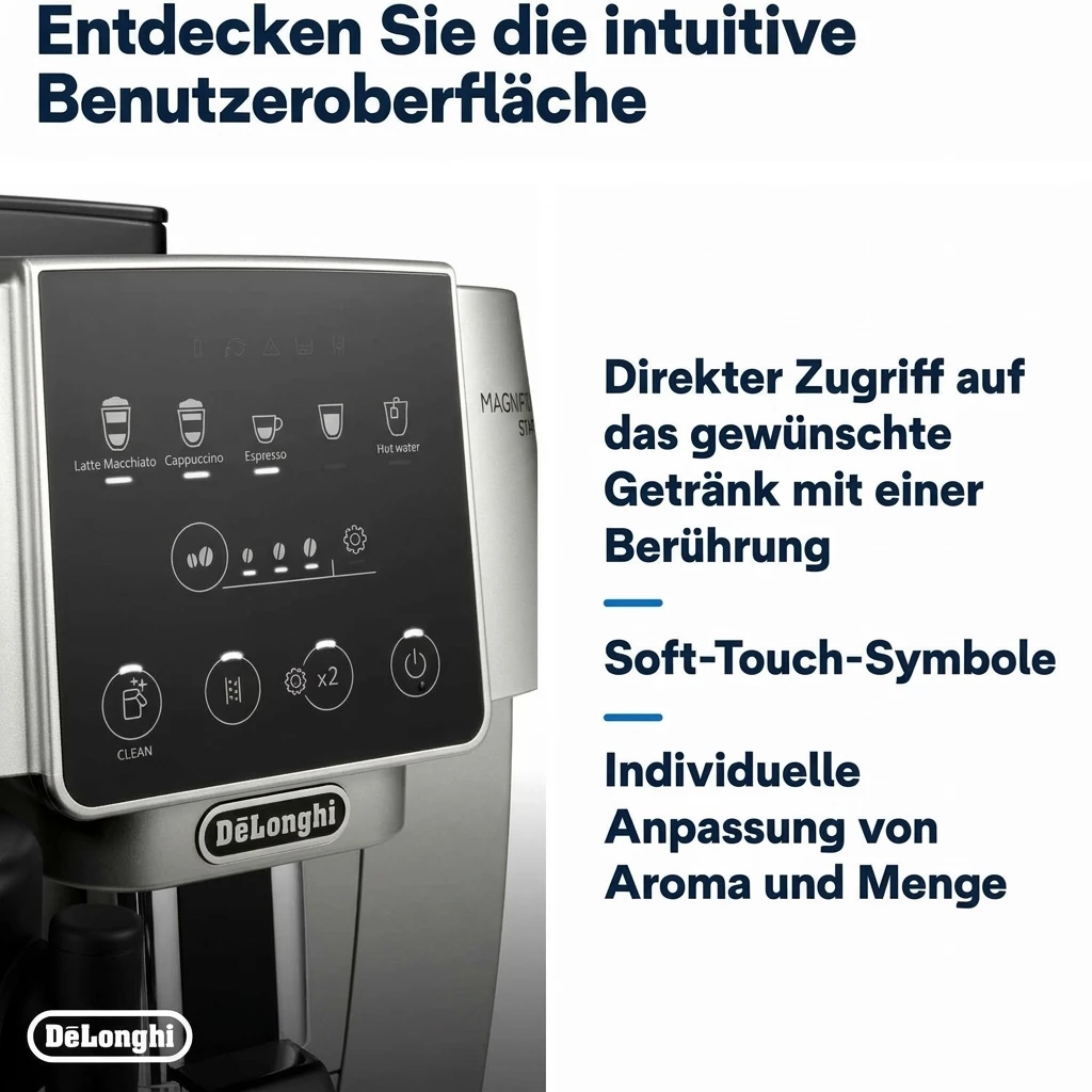 De'Longhi Kaffeevollautomat Start Milk ECAM220.80.SB, Milchkaraffe inklusive
