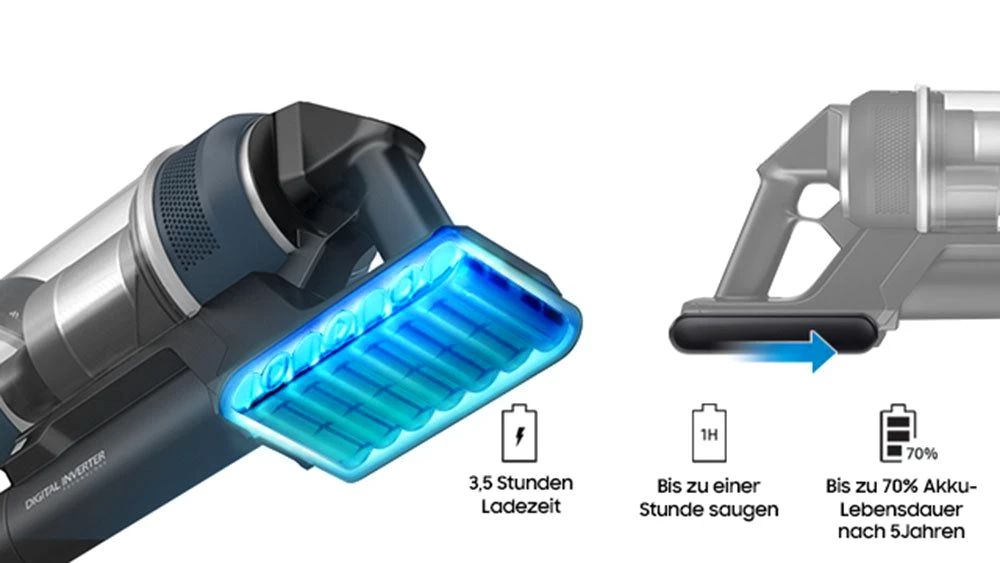Samsung Akku-Handstaubsauger VS20B75BDR5/WD, Jet 75E Wet&Clean, 550 W, beutellos, 550 W