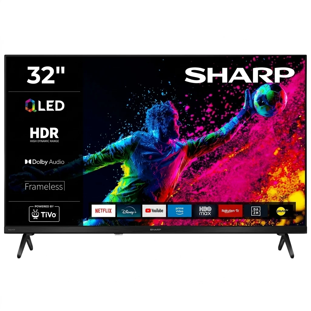 Sharp 1T-C32HE3x QLED-Fernseher (80 cm/32 Zoll, HD, Smart-TV)