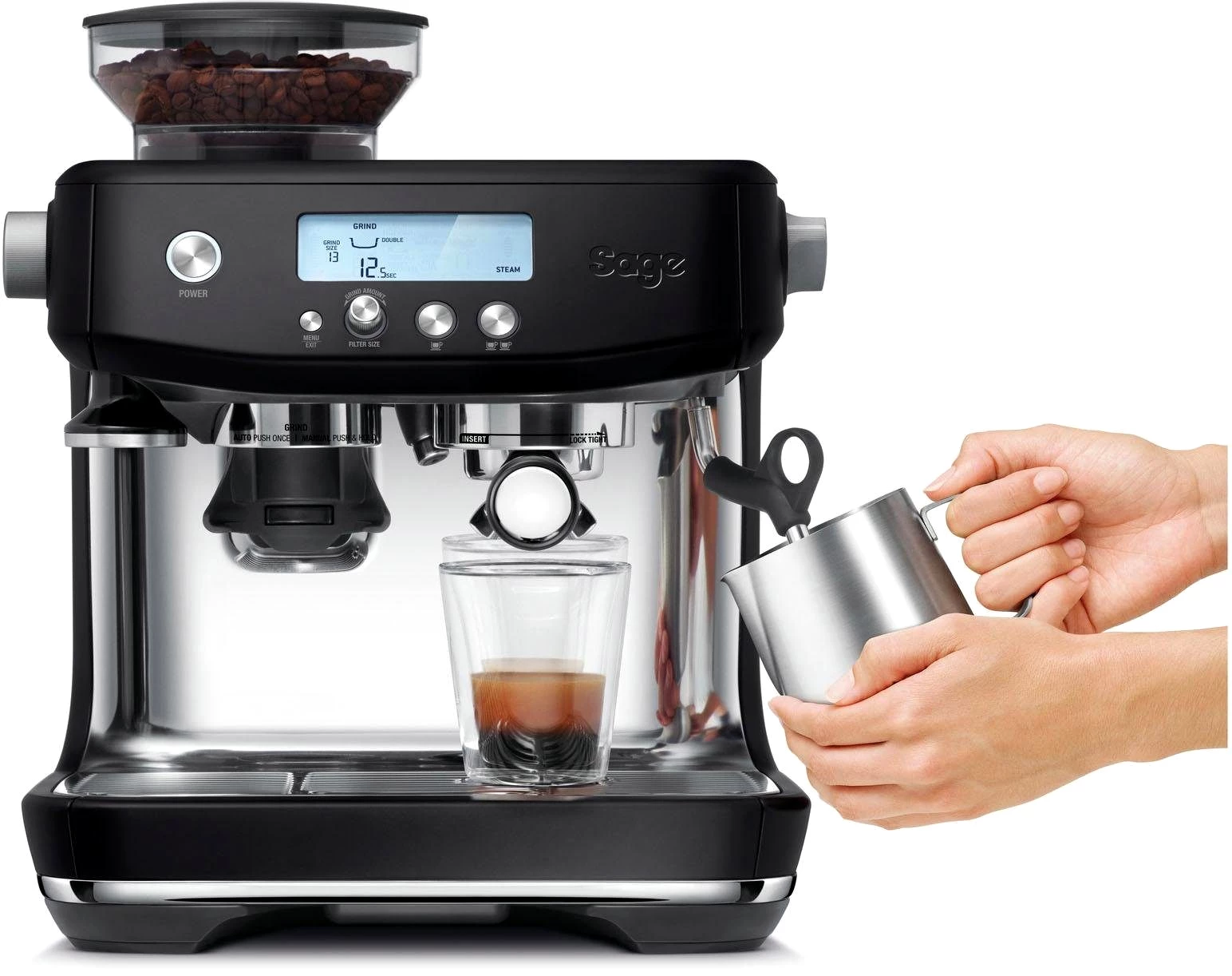 Sage Espressomaschine »The Barista Pro, SES878BTR4EEU1«, Mattschwarz