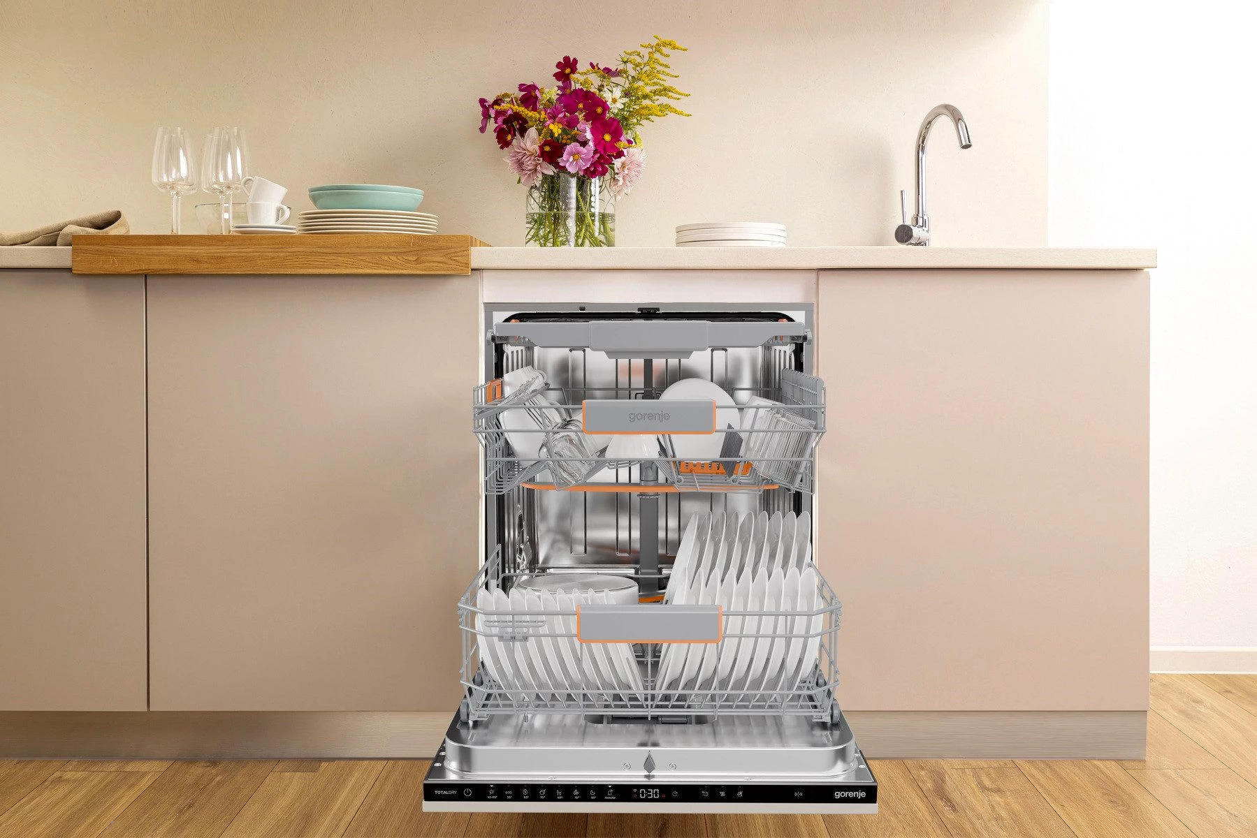 GORENJE vollintegrierbarer Geschirrspüler GV673A67, 9,5 l, 16 Maßgedecke