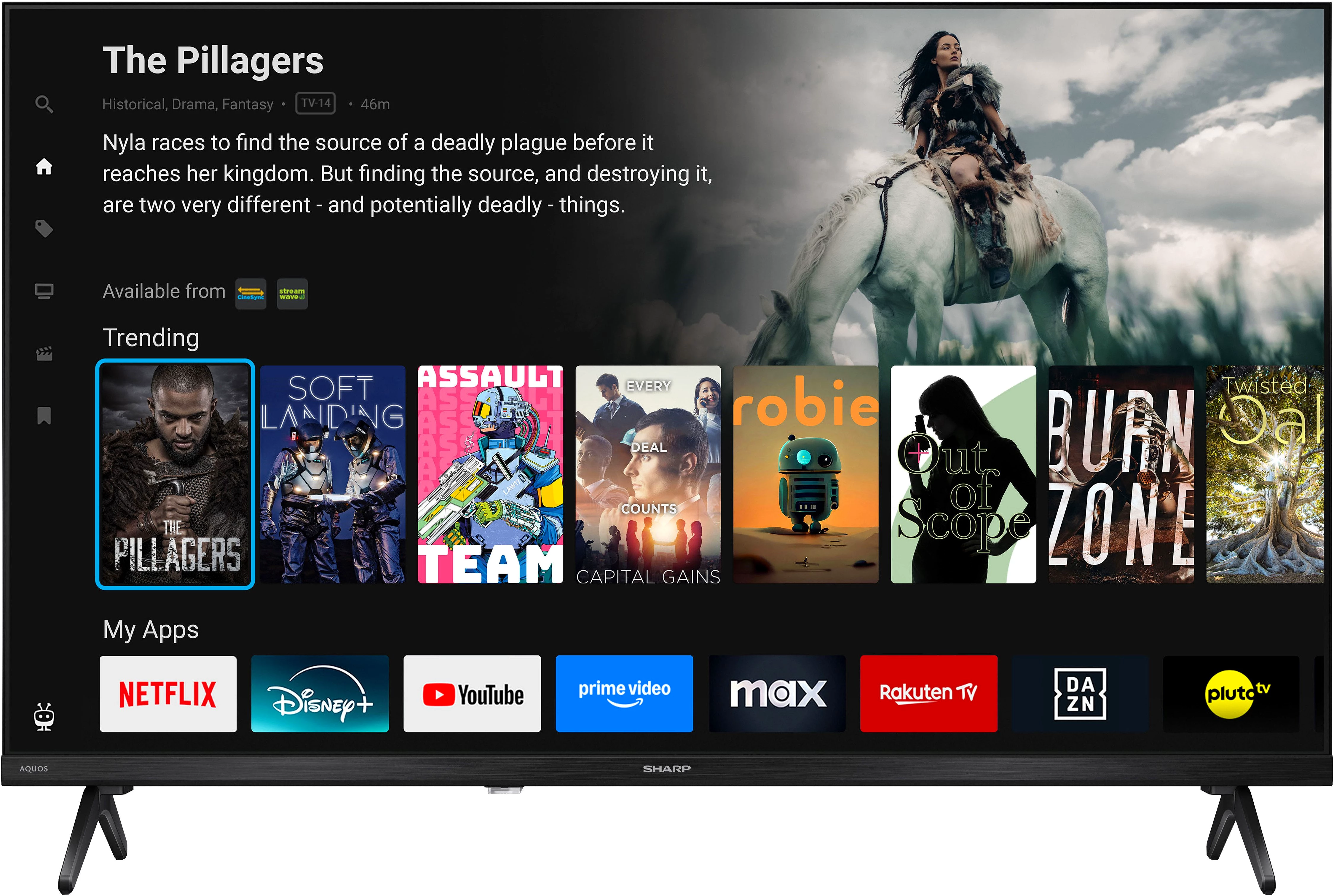 Sharp 1T-C32HE3x QLED-Fernseher (80 cm/32 Zoll, HD, Smart-TV)
