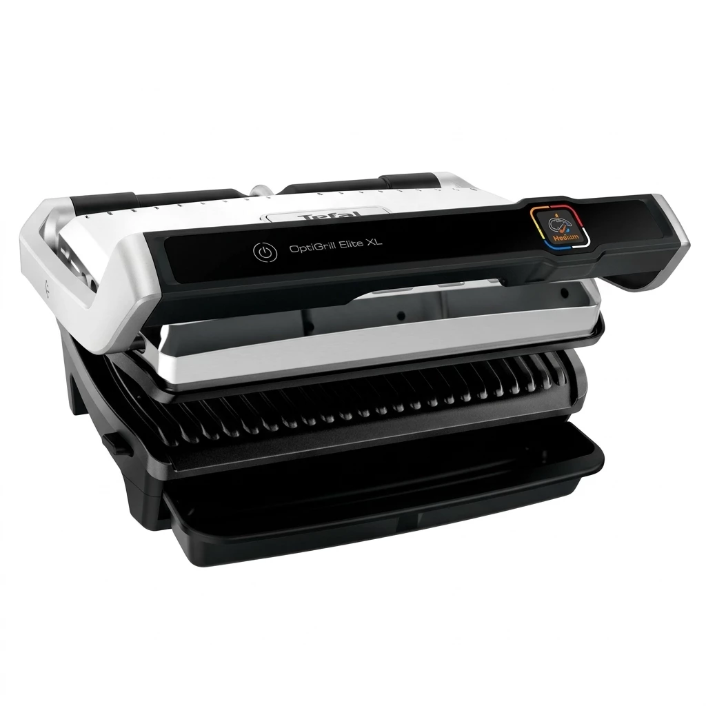 Tefal Kontaktgrill OptiGrill Elite XL, spülmaschinengeeignete Platten, 2200 W