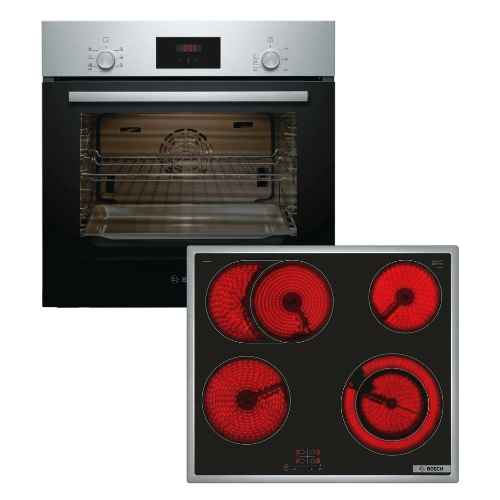 BOSCH Backofen-Set HBD231VR61, mit Teleskopauszug nachrüstbar, ecoClean Direct