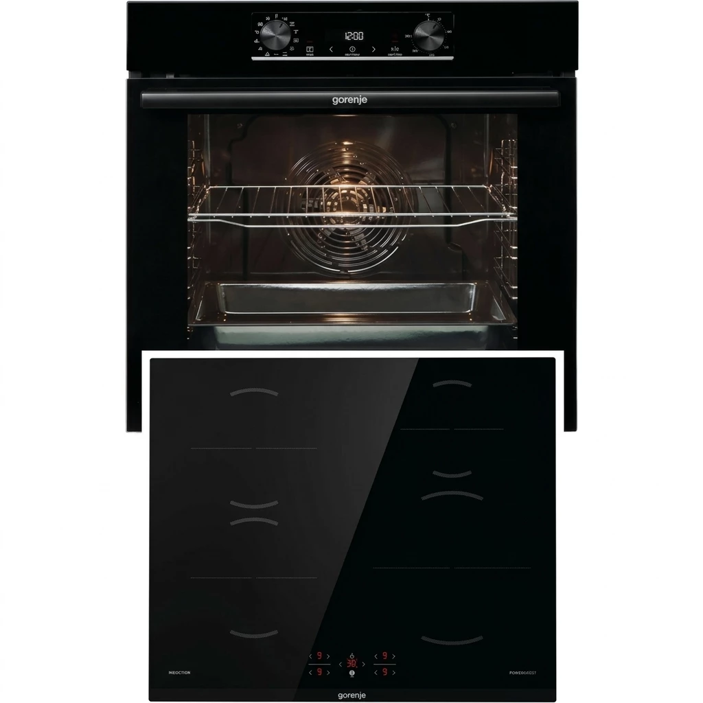 GORENJE Backofen-Set JUMP SET PYRO/I, mit Teleskopauszug nachrüstbar, Pyrolyse-Selbstreinigung