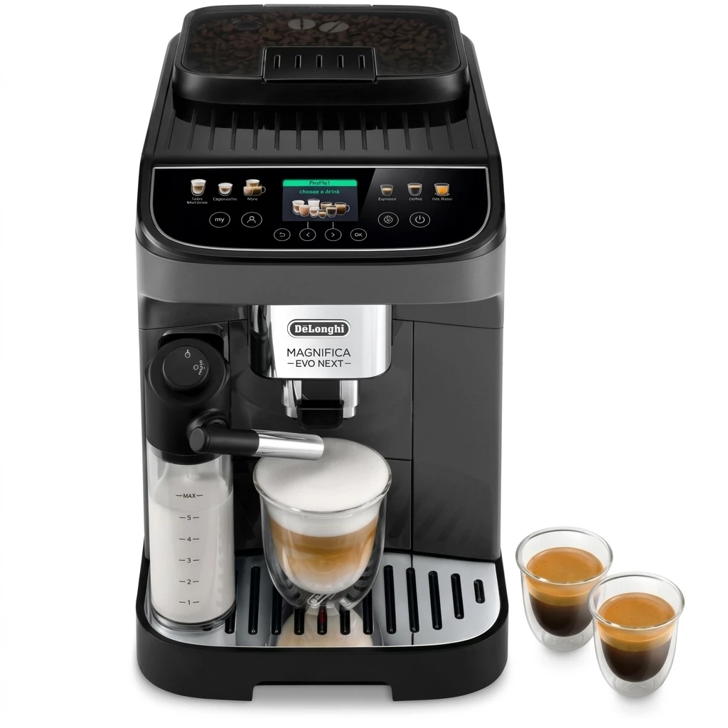 DE'LONGHI Magnifica Evo Next ECAM310.60.GB Kaffeevollautomat mit LatteCrema, Grau