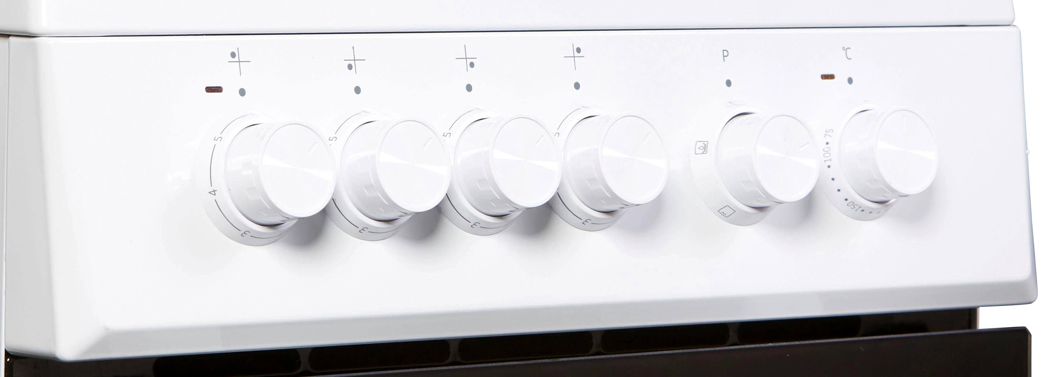 BEKO Elektro-Standherd FSS57000GW, Simple Steam Reinigungsfunktion, mit Kleinflächengrill