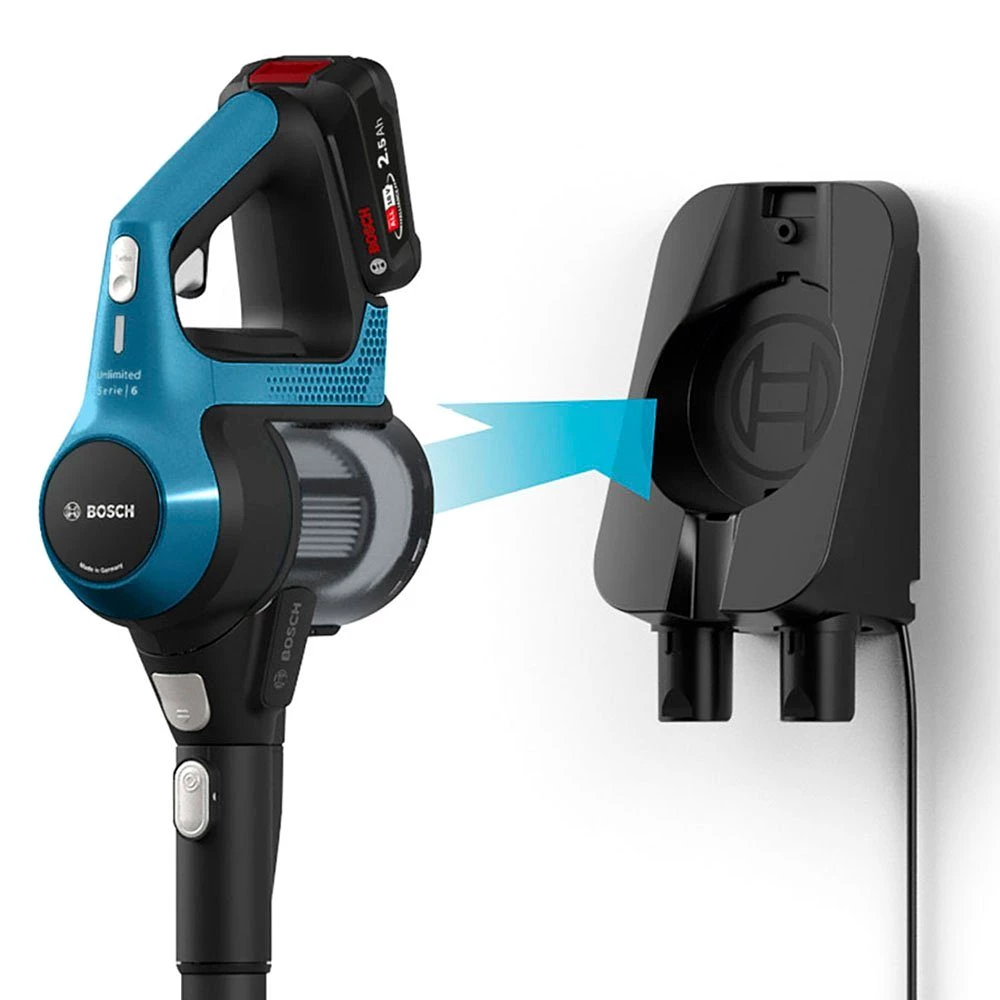 BOSCH Akku-Stielstaubsauger Unlimited 6 BKS6111P, Hygiene-Filter, 10 Jahre Motorgarantie, leicht