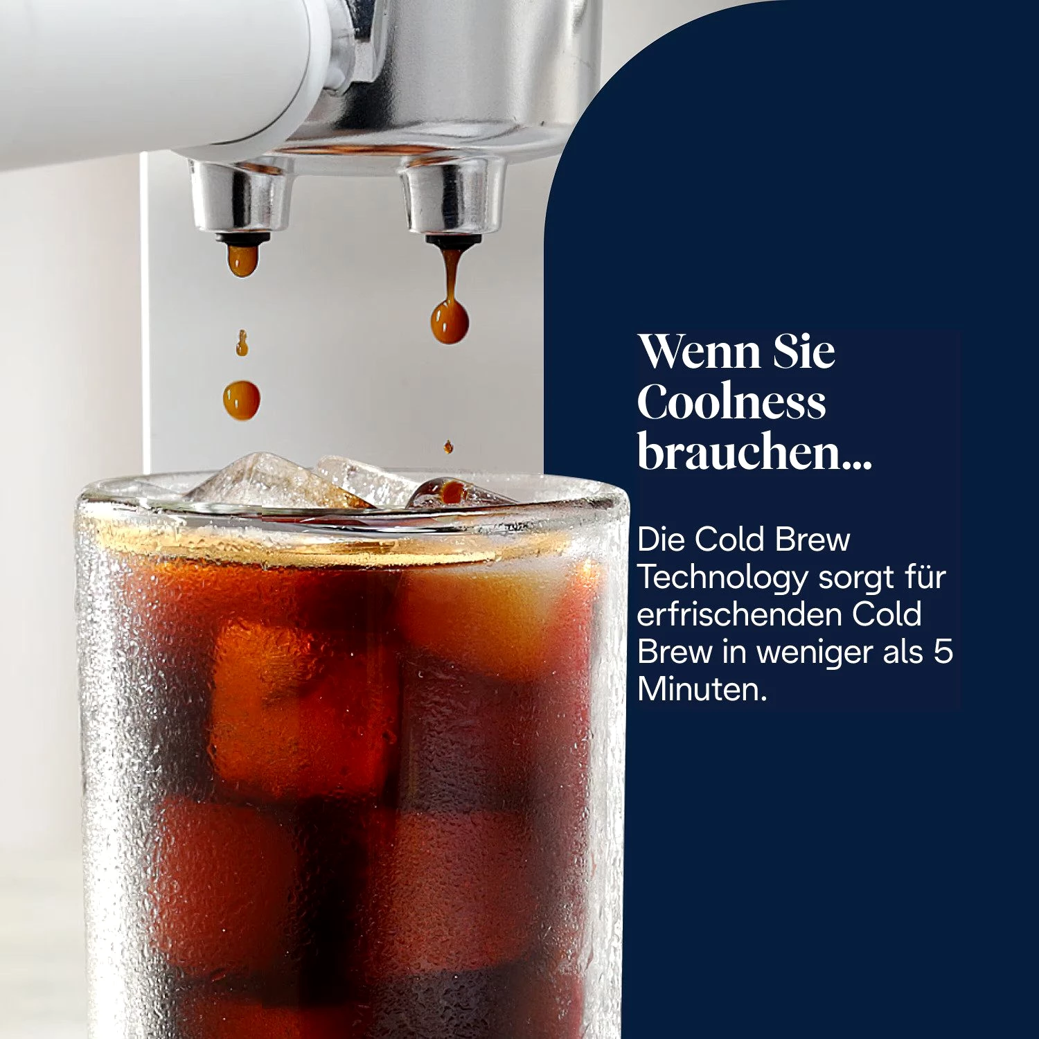 De'Longhi Espressomaschine Dedica Duo EC890.WI - Espresso & Cold Brew, 15 Bar, Touch-Buttons