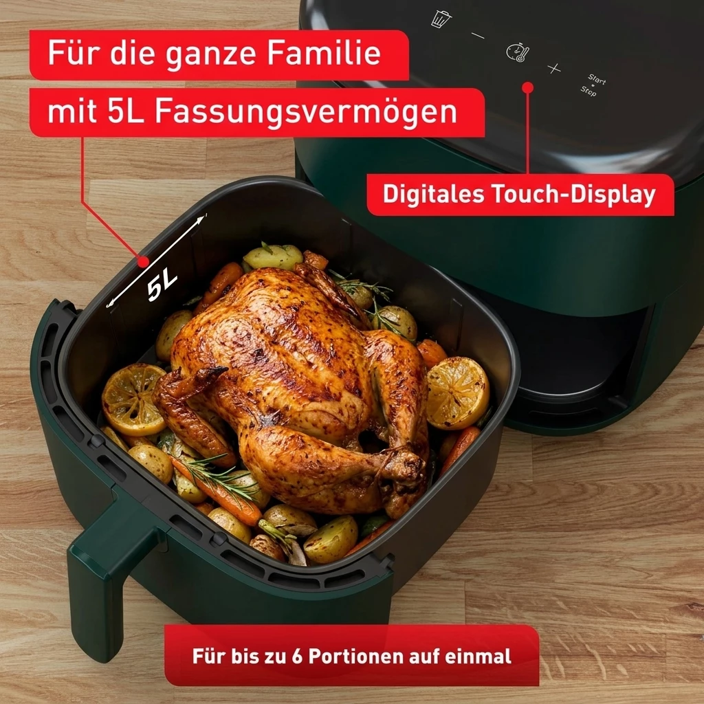 Tefal Heißluftfritteuse Easy Fry Max Digital EY2453, schnell & gesund mit wenig Öl