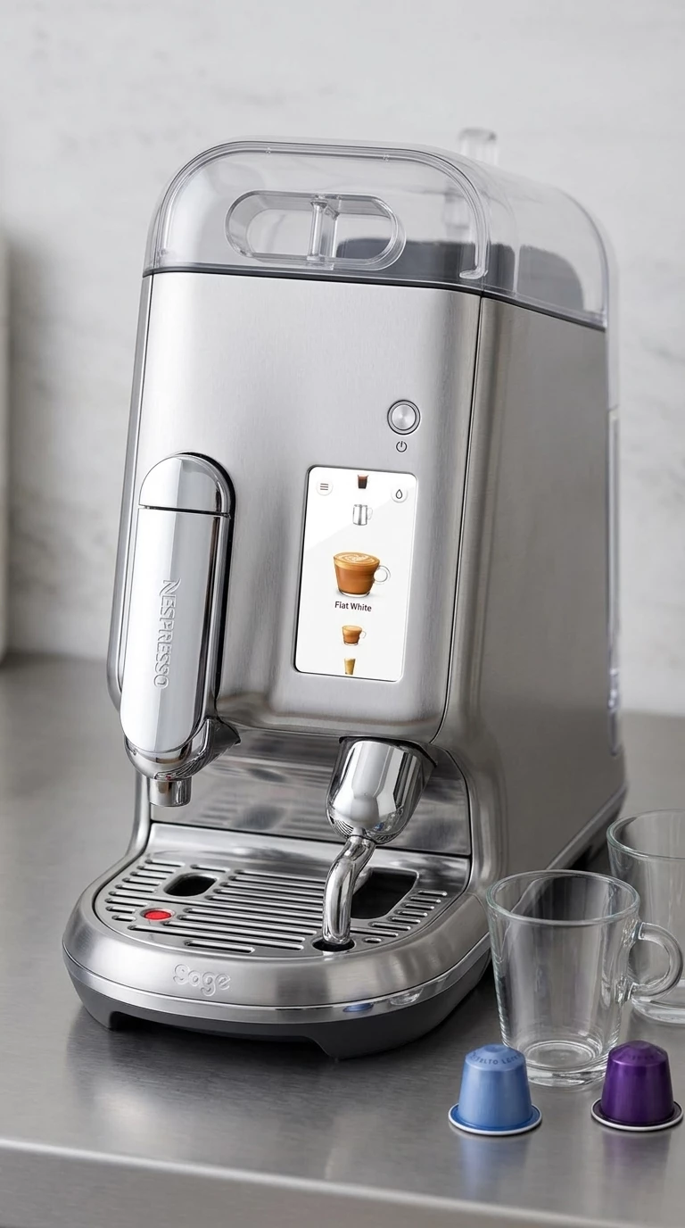 NESPRESSO Kapselmaschine Creatista Pro SNE900 mit Edelstahl-Milchkanne
