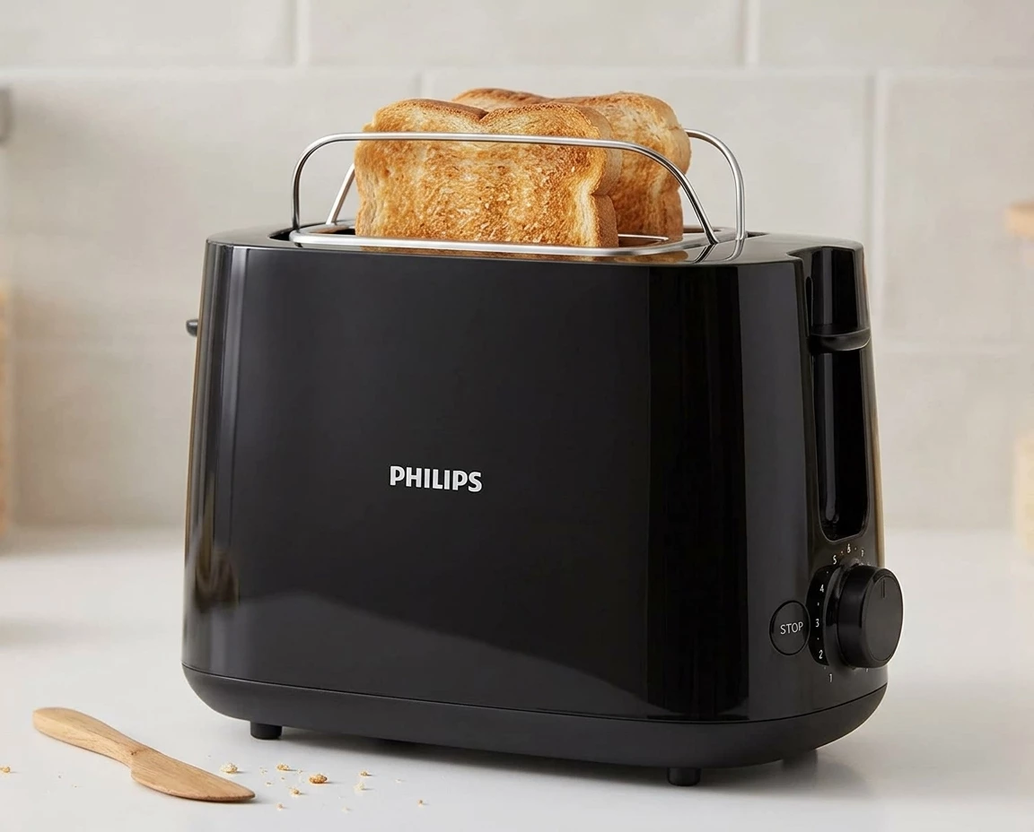 Philips Toaster HD2581/90 Daily Collection, 2 kurze Schlitze, für 2 Scheiben, 830 W