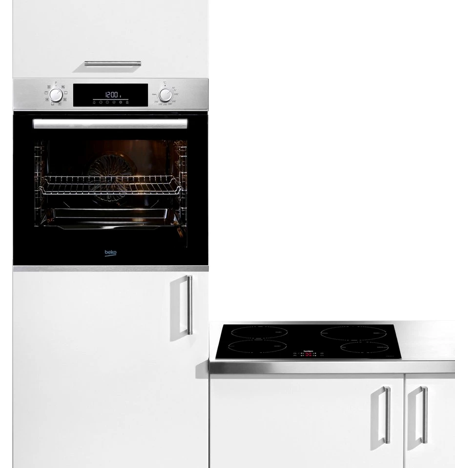 BEKO Backofen-Set BBSM12340X, mit Teleskopauszug nachrüstbar, Hydrolyse