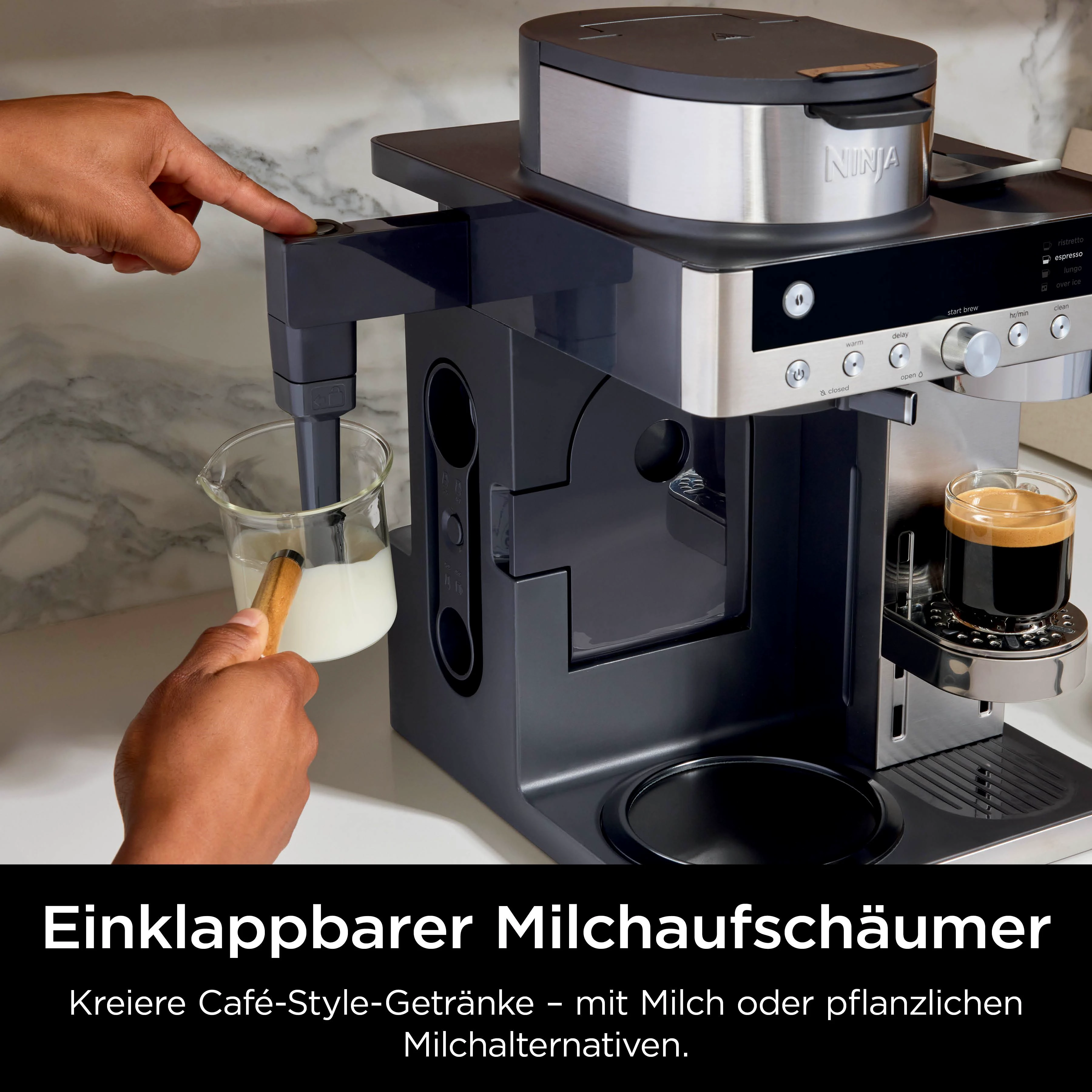 NINJA Filterkaffeemaschine und Espresso-Kapselmaschine Prestige DualBrew System CFN802EU, 1