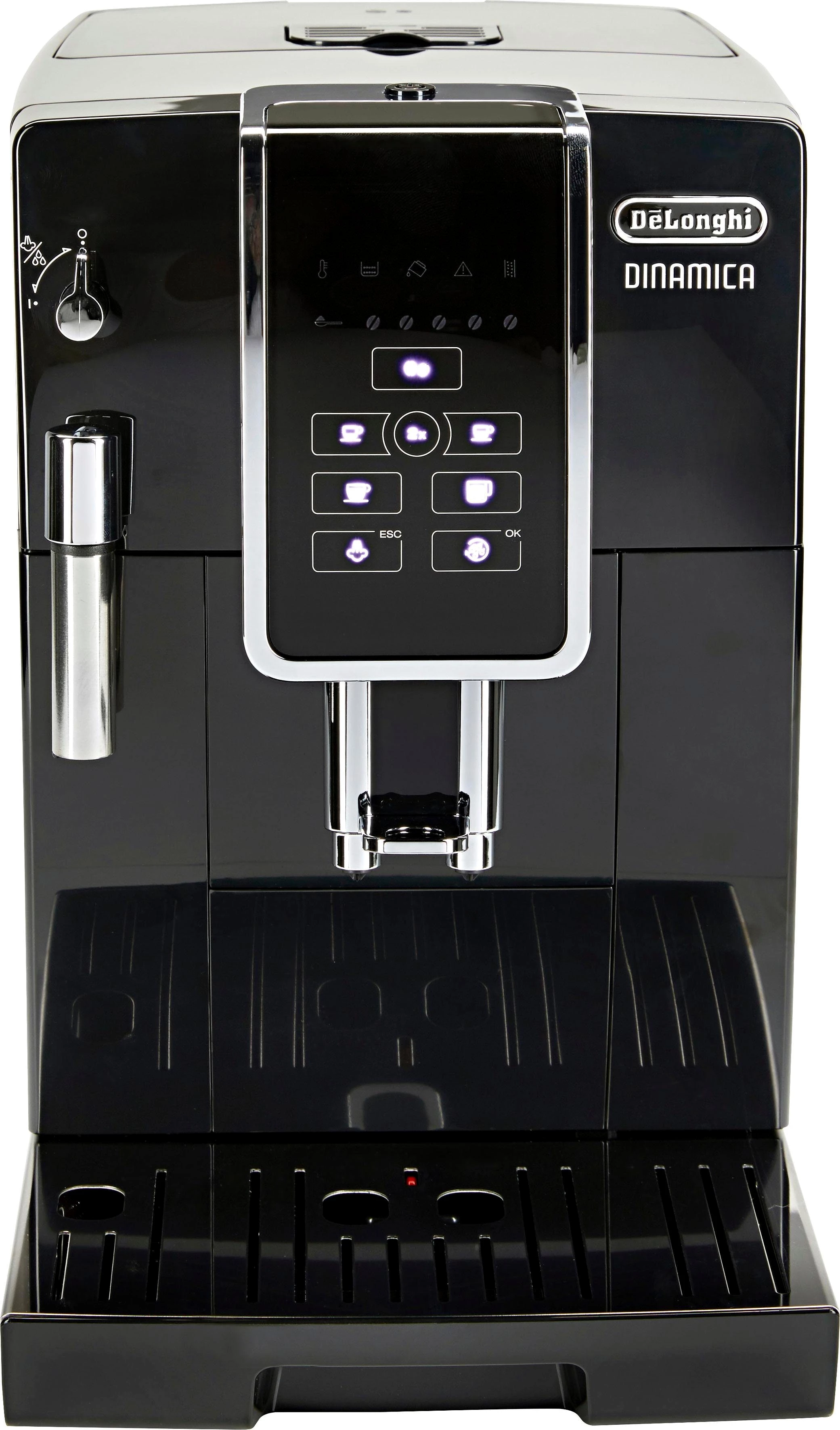 De'Longhi Kaffeevollautomat Dinamica ECAM358.15.B - Long Coffee Funktion für Filterkaffee