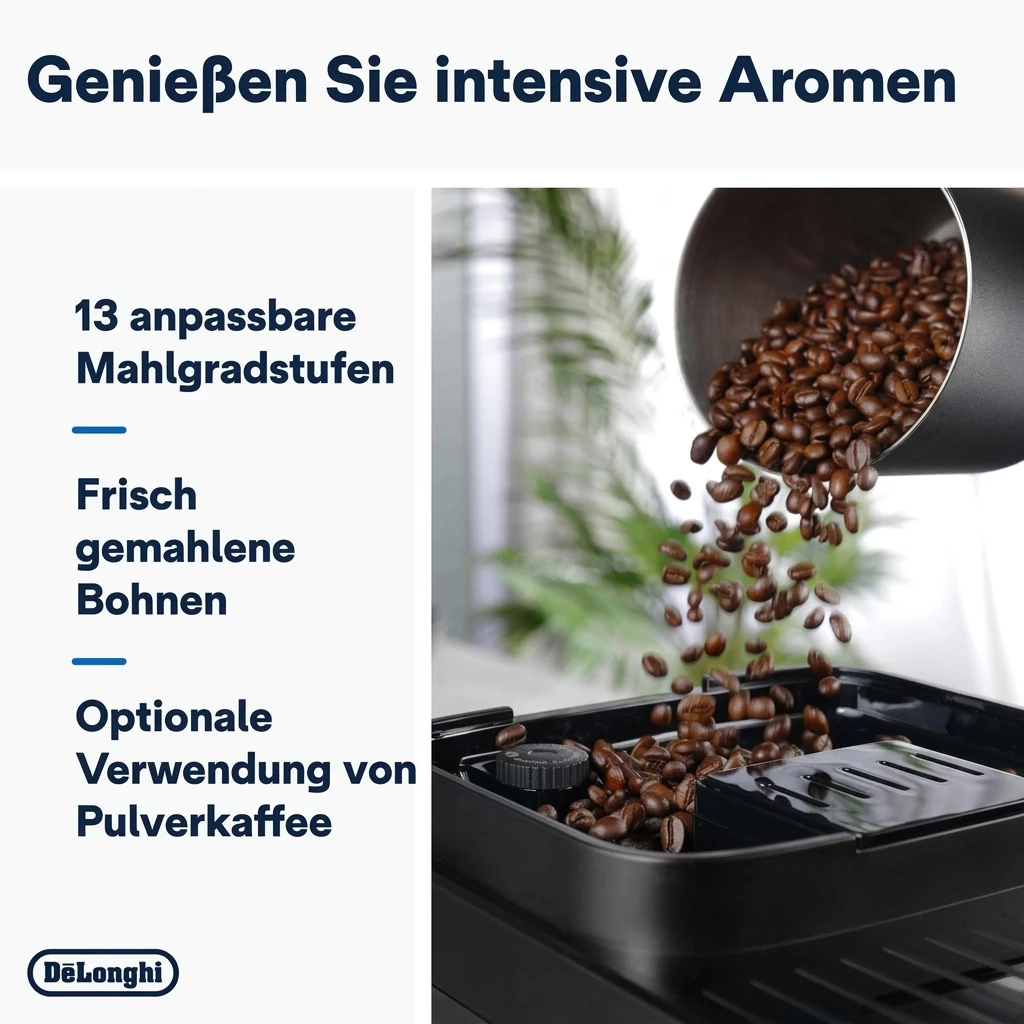 DE'LONGHI Magnifica Evo Next ECAM310.60.GB Kaffeevollautomat mit LatteCrema, Grau