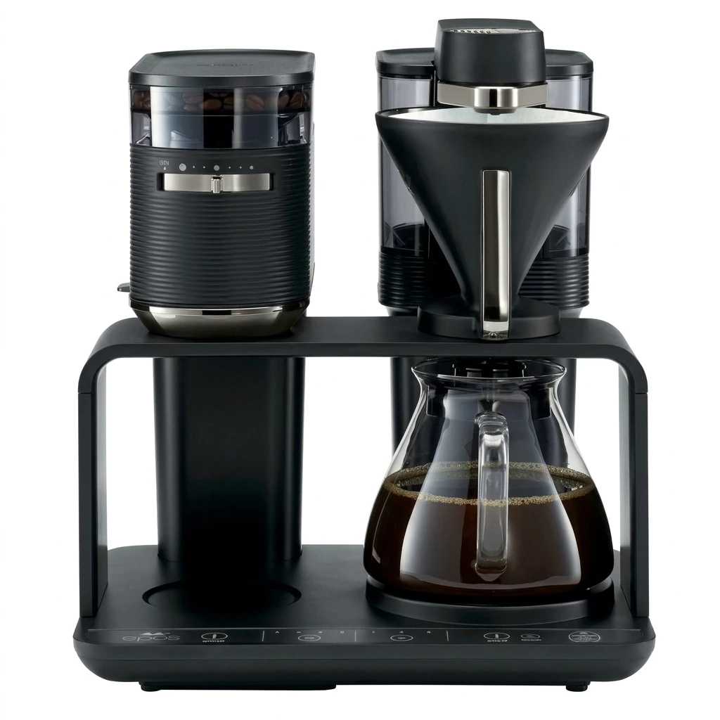 Melitta Kaffeemaschine mit Mahlwerk EPOS® 1024-03, 1l Kaffeekanne, Papierfilter 1x4