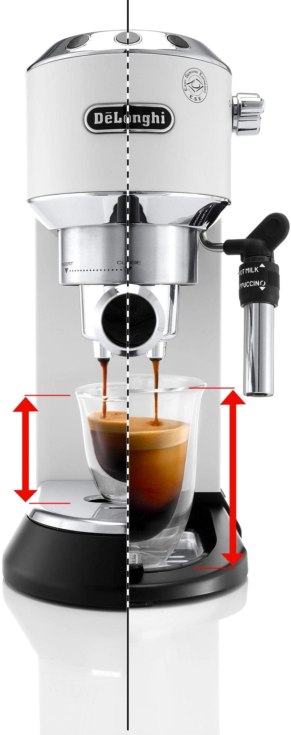De'Longhi Dedica Style EC685.W Siebträgermaschine, Matt Weiß