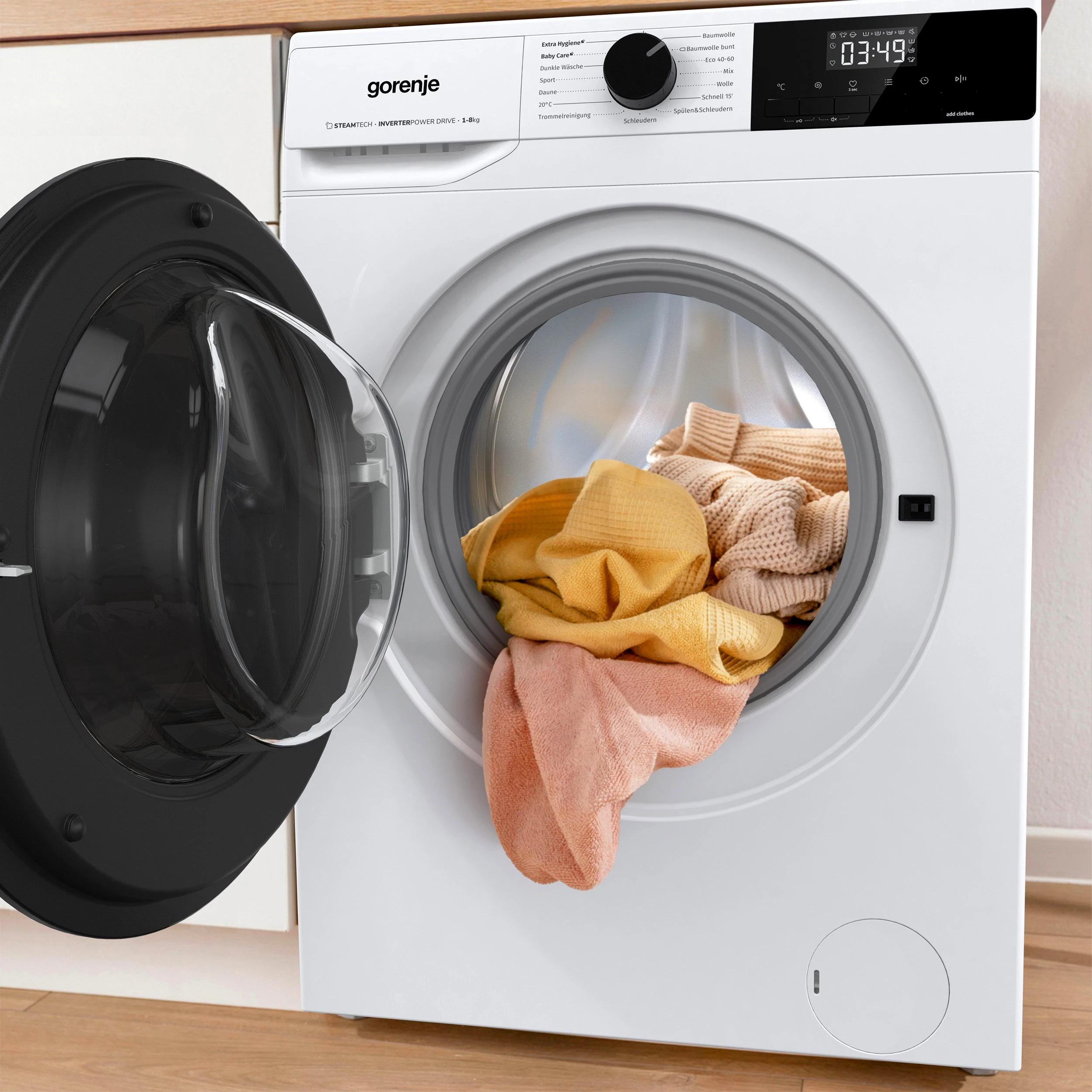GORENJE Waschmaschine WNHAI 84 APS/DE, 8 kg, 1400 U/min, AquaStop, Dampf-Funktion