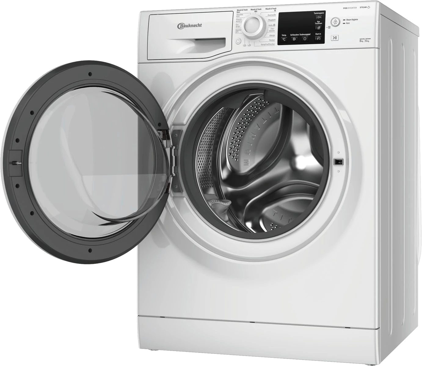 BAUKNECHT Waschtrockner WT Super Eco 86 43 N, 8 kg, 6 kg, 1400 U/min