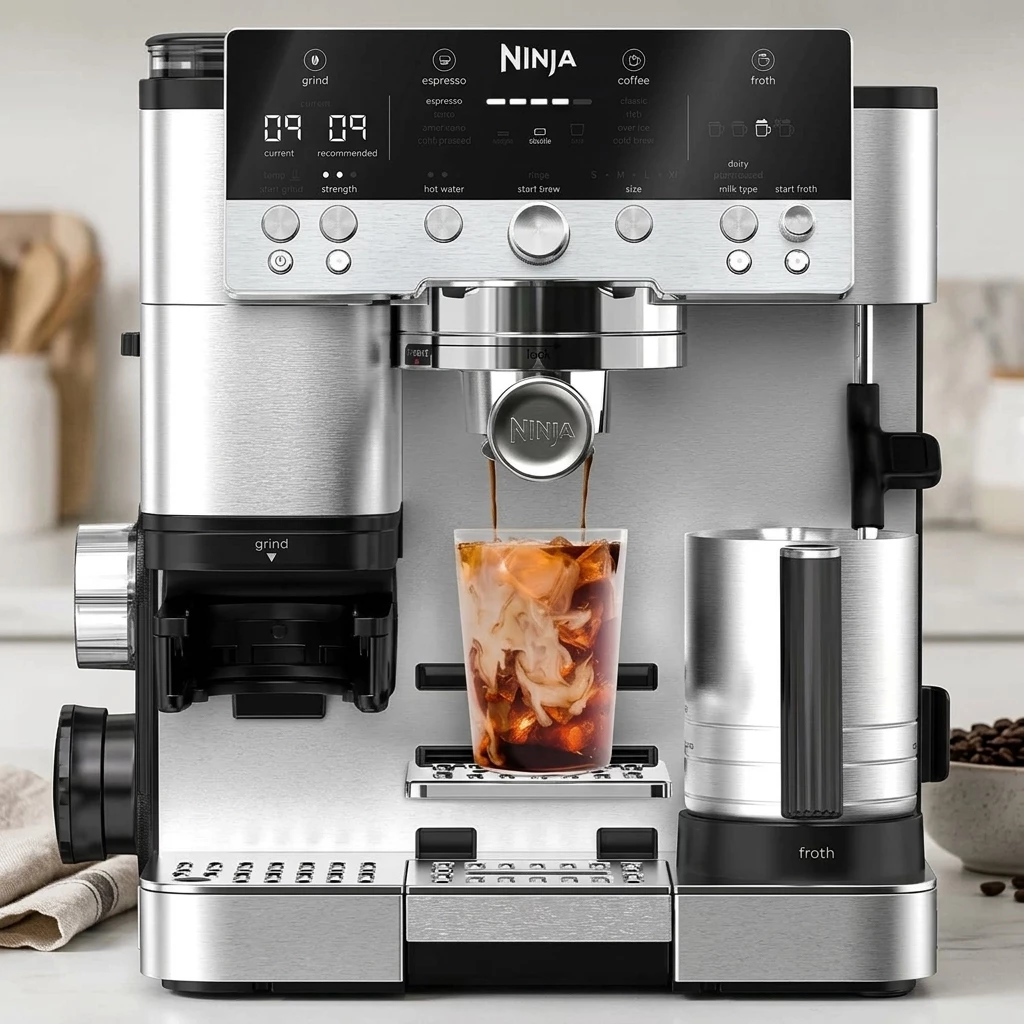 NINJA Espressomaschine ES601EU, Espresso-, Cold Brew- und Filterkaffeemaschine