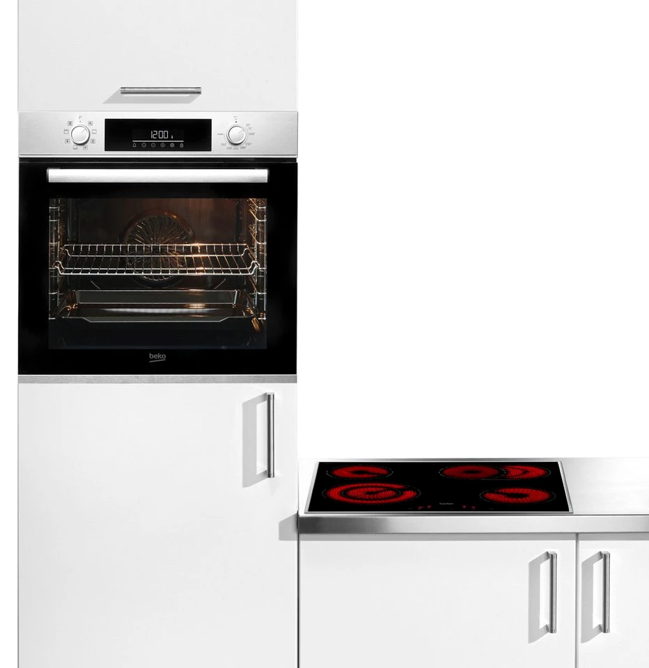 BEKO Backofen-Set BBSM12320X, mit Teleskopauszug nachrüstbar, Hydrolyse