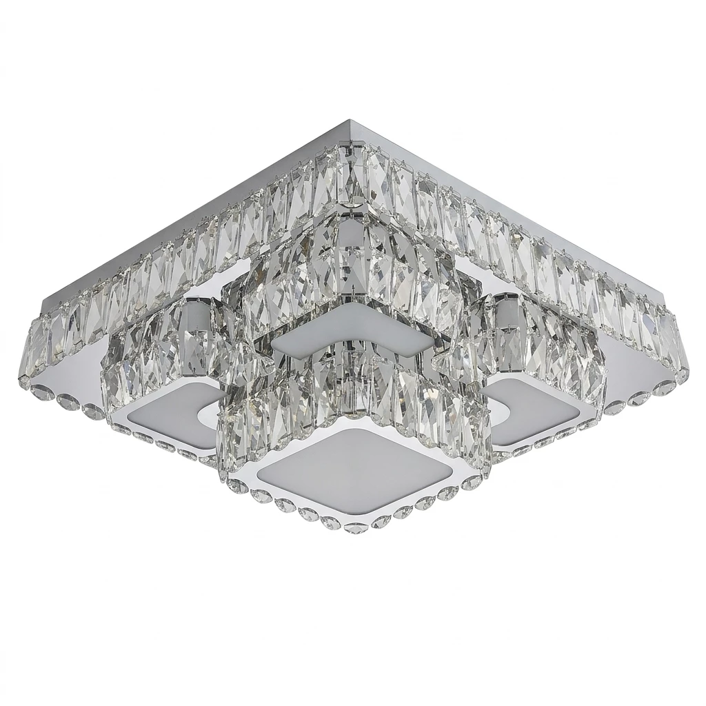 Eurohandisplay LED Deckenleuchte LED Deckenleuchte Kristall Lichtfarbe einstellbar mit