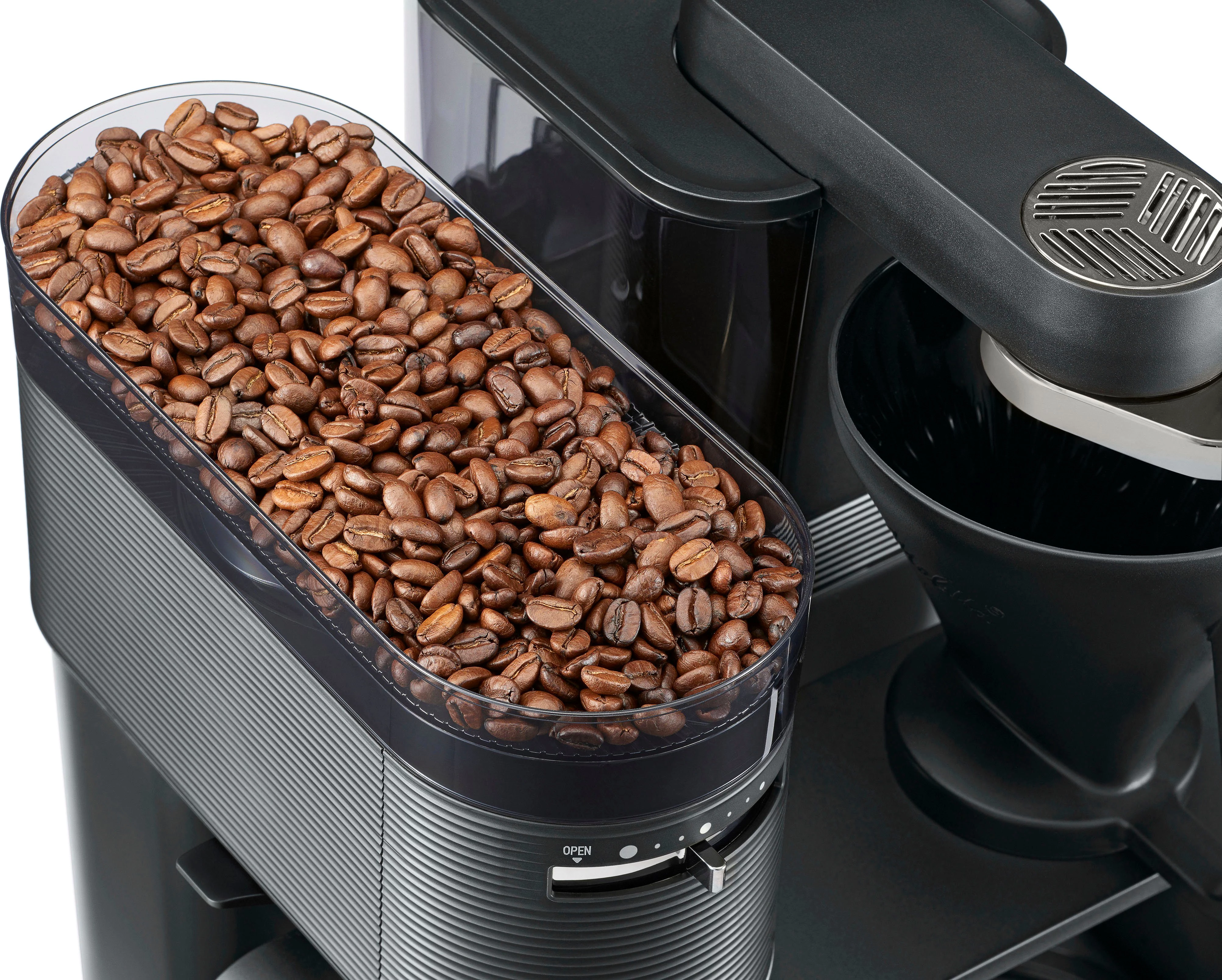 Melitta Kaffeemaschine mit Mahlwerk EPOS® 1024-03, 1l Kaffeekanne, Papierfilter 1x4