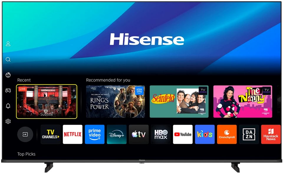 Hisense 58E7S QLED-Fernseher (146 cm/58 Zoll, 4K Ultra HD, Smart-TV)