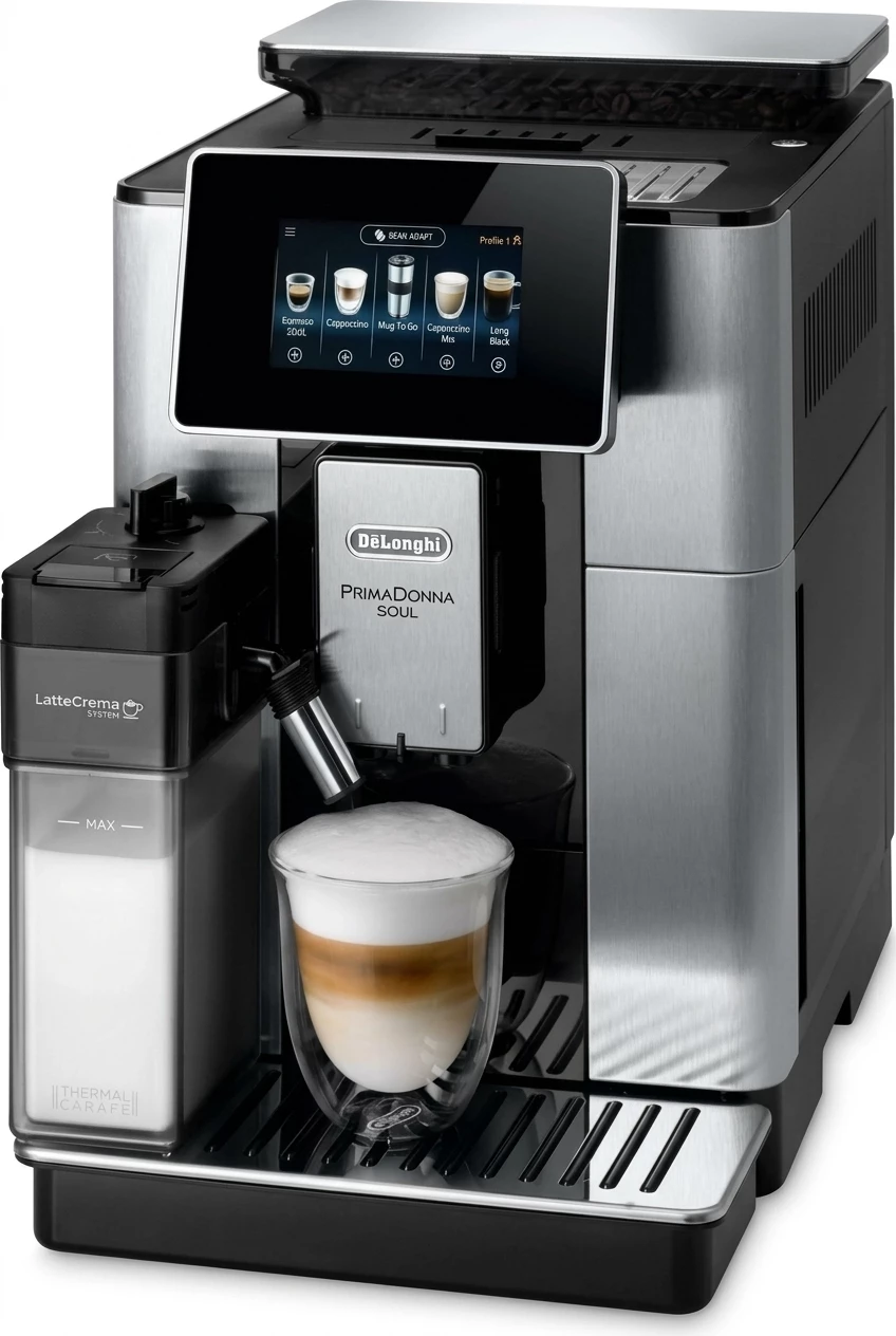 De'Longhi Kaffeevollautomat PrimaDonna Soul ECAM610.75.MB - Mit Kaffeekannen-Funktion