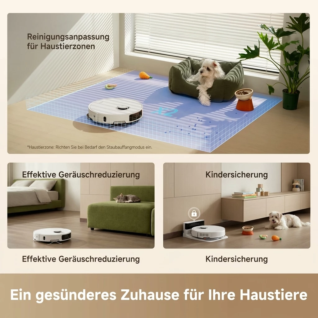 Dreame Saugroboter mit Wischfunktion L10s Ultra Gen 3 Set, 600 W, mit Beutel, mit Dual-Wischpads