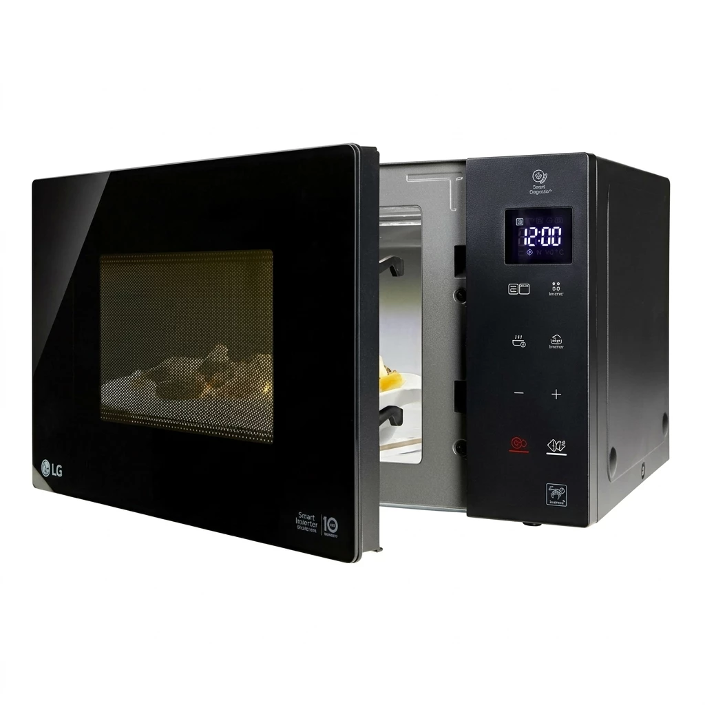 LG Mikrowelle MH 6535 GIS,  mit Quarzgrill, Smart Inverter Technologie & EasyClean, Grill, 25 l