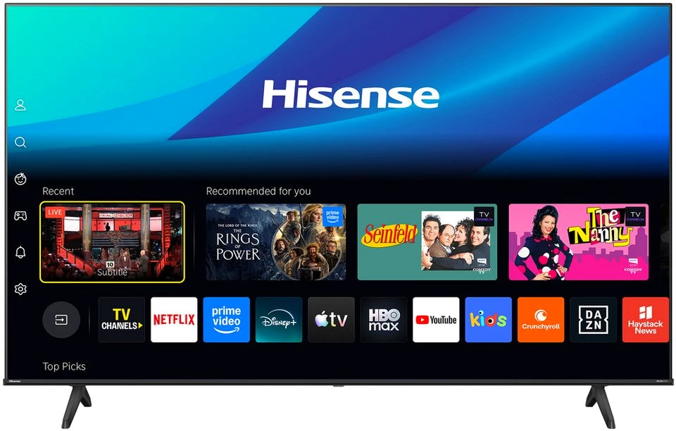 Hisense 58E6DS DLED-Fernseher (146 cm/58 Zoll, 4K Ultra HD, Smart-TV)